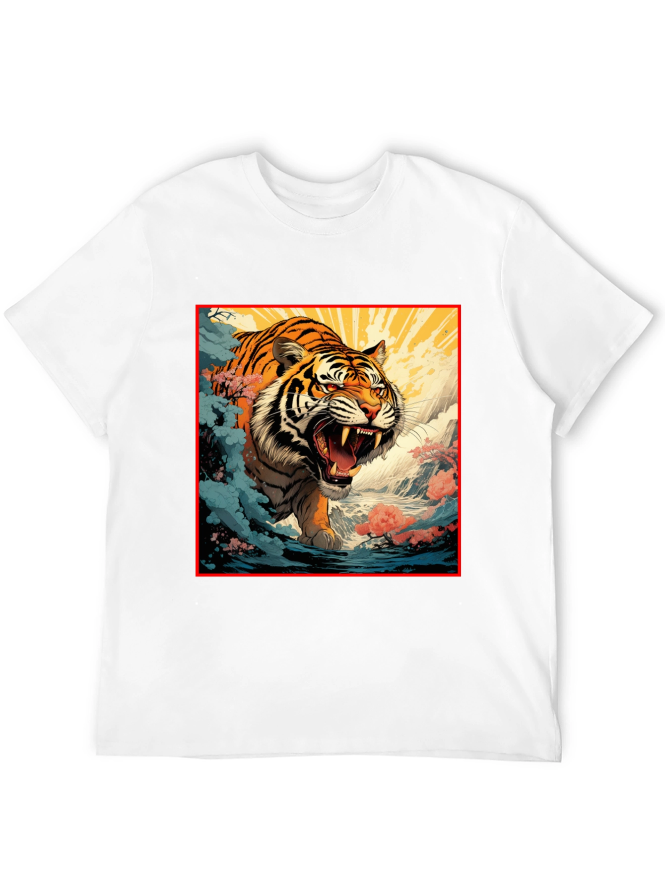 Black Tiger Graphic Black T-Shirt | Bold Animal Print Tee view 12