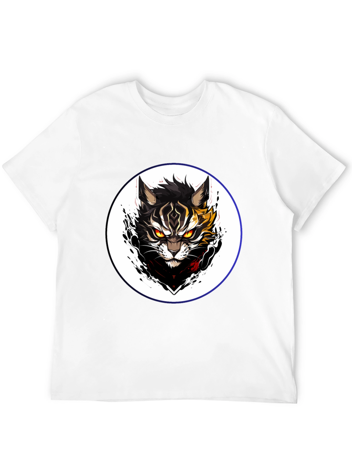 Black Black T-Shirt with Cat Design view 12
