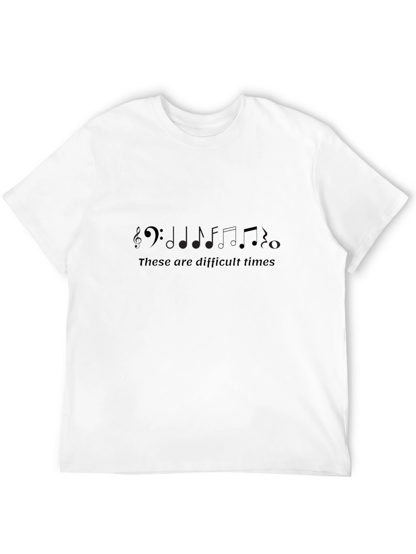 Black Difficult Times Music T-Shirt view 12