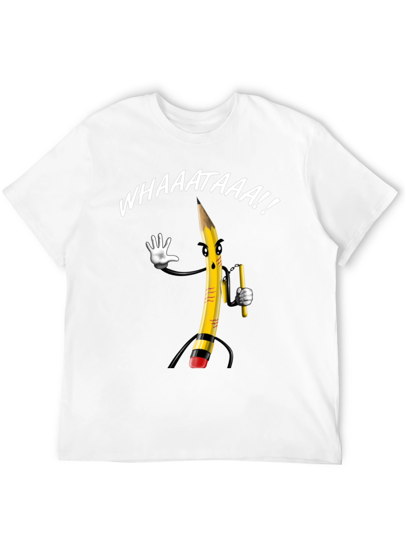 Black Whaaat Pencil Graphic T-Shirt view 12