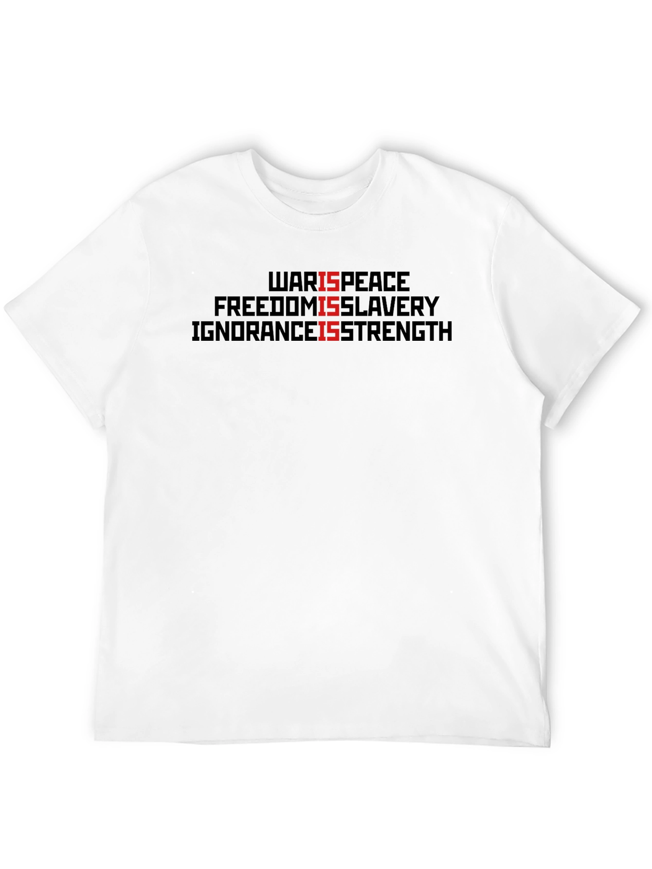 Black Orwellian Slogan T-Shirt: War is Peace, Freedom is Slavery view 12