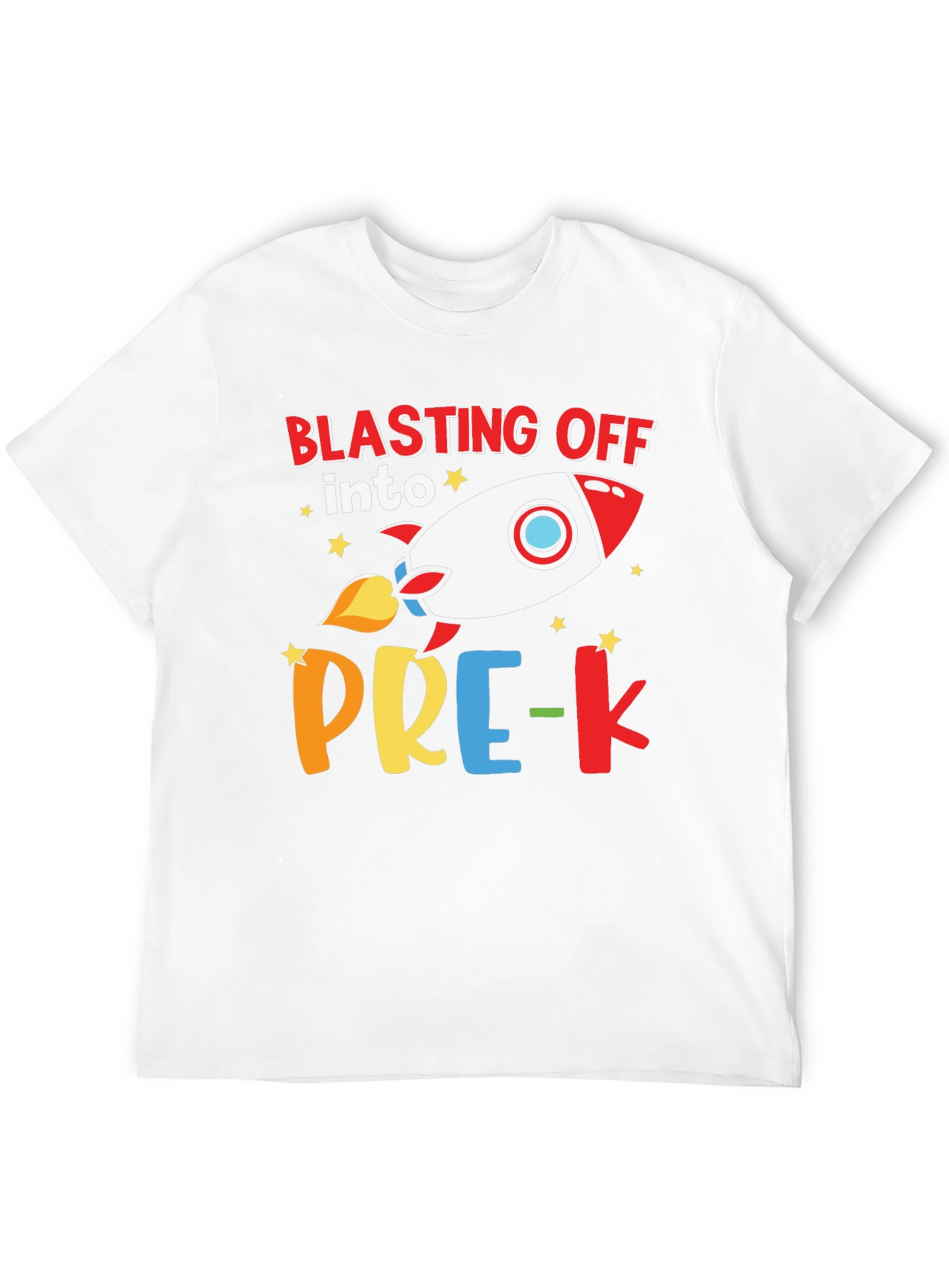 Black Blasting Off into Pre-K Rocket T-Shirt view 12
