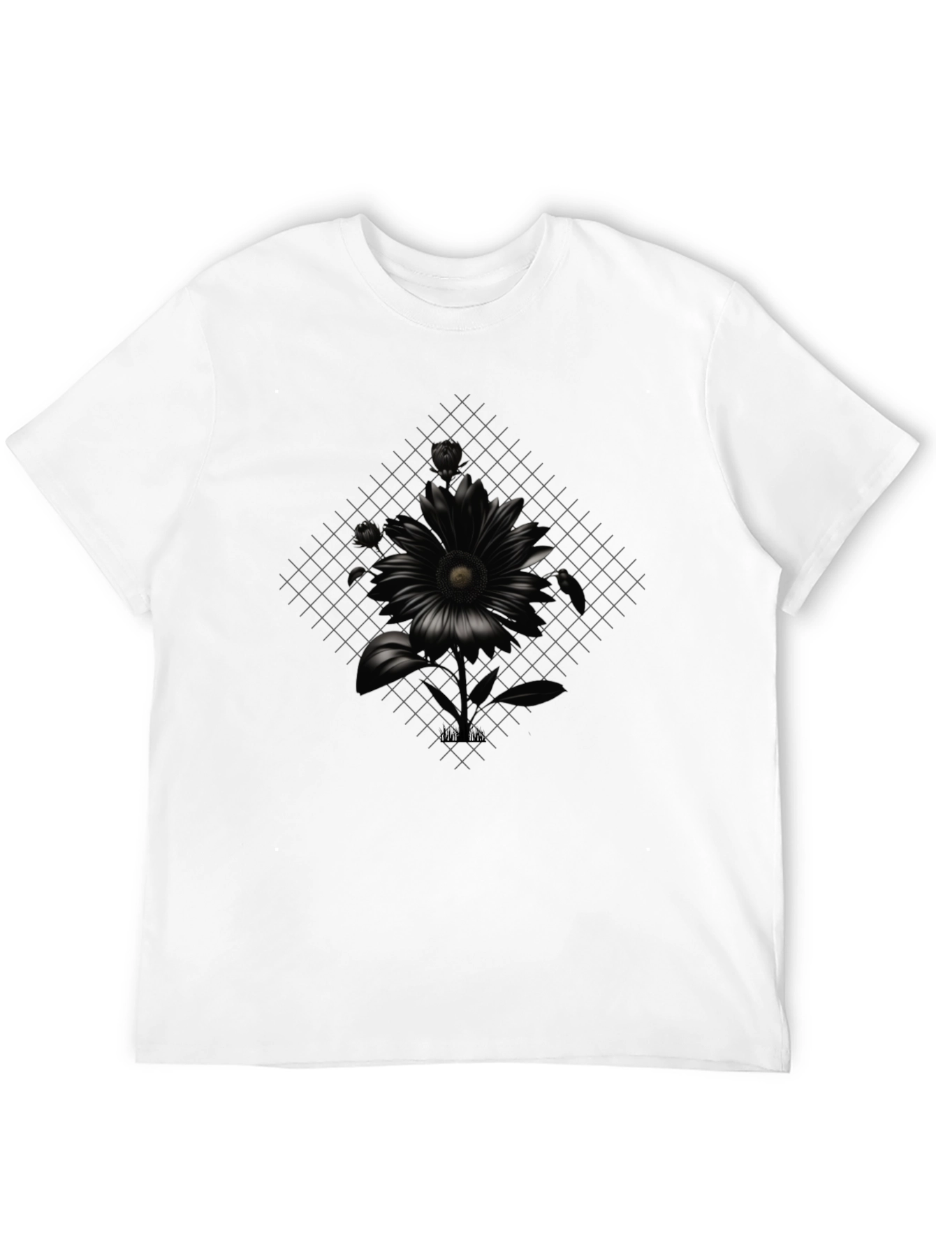 Black Black Flower Graphic Tee view 12