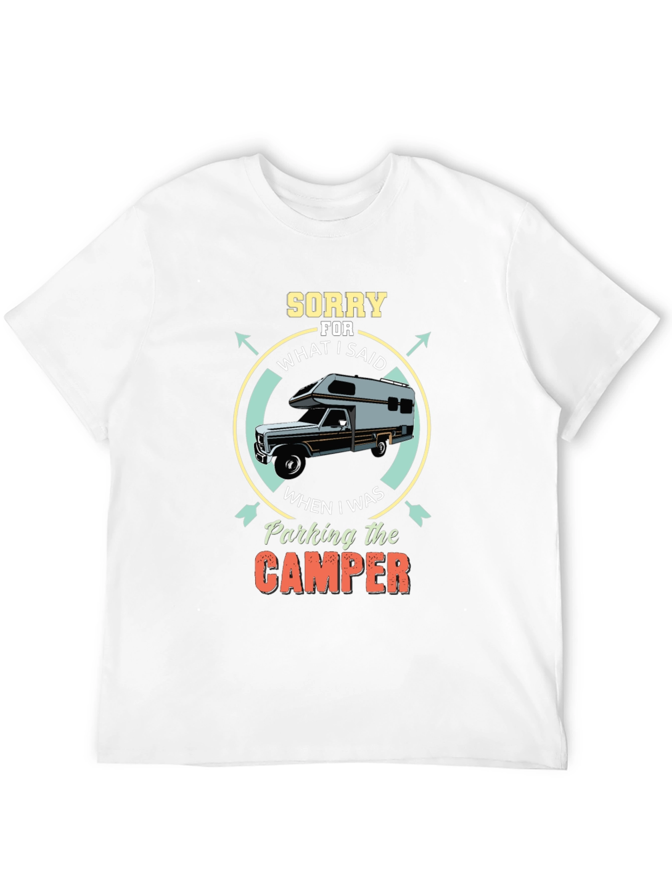 Black Sorry for What I Said Camper Graphic T-Shirt view 12