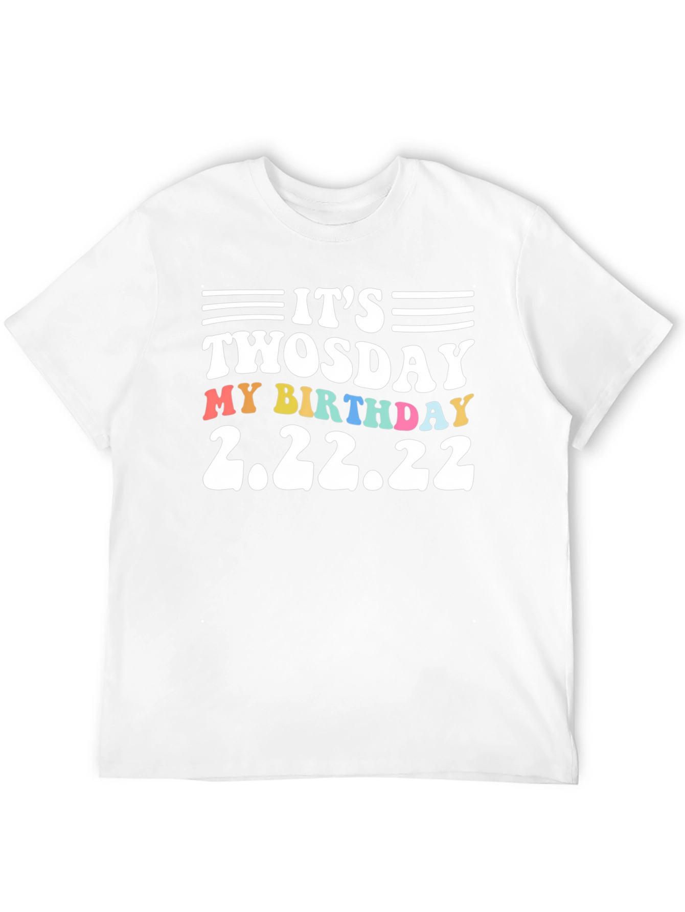 Black It's Twosday My Birthday 2.22.22 Black T-Shirt view 12