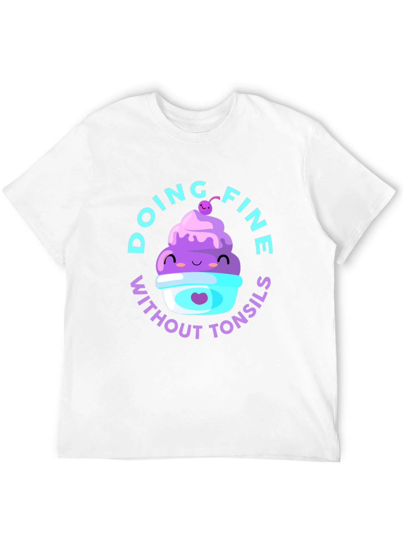 Black Doing Fine Without Tonsils T-Shirt view 12