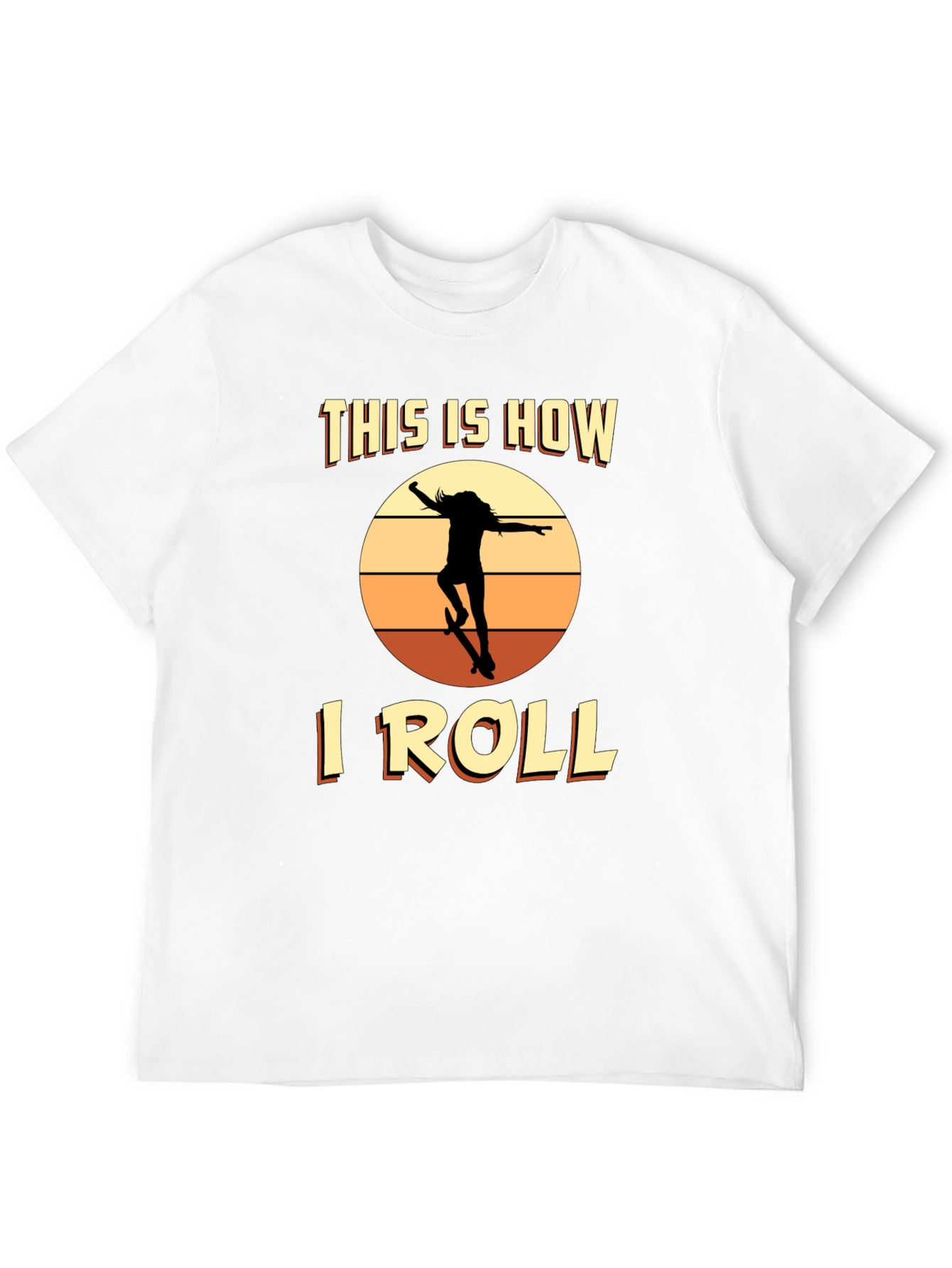 Black This is How I Roll Skateboard T-Shirt view 12