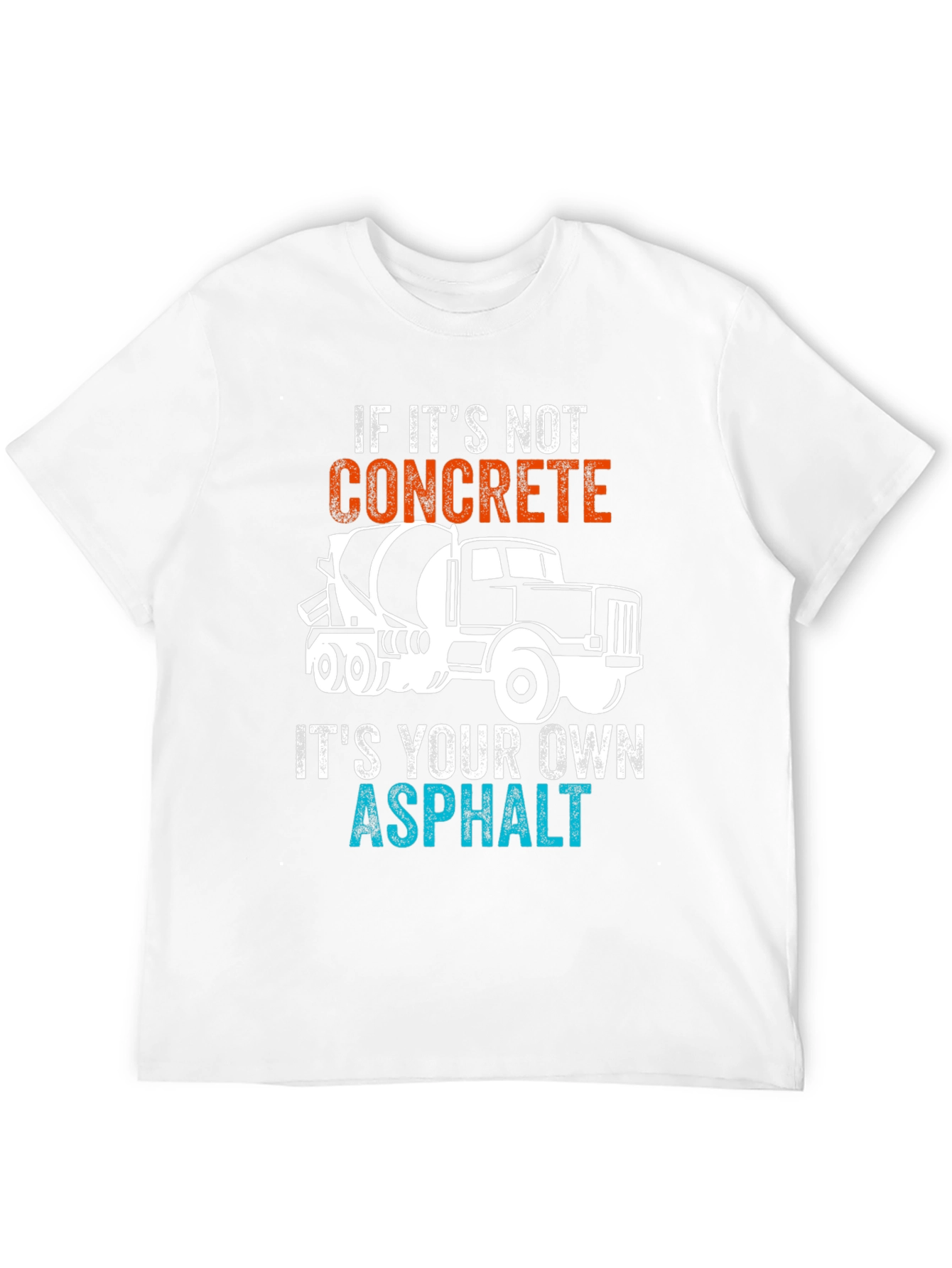 Black Concrete Truck Asphalt T-Shirt view 12