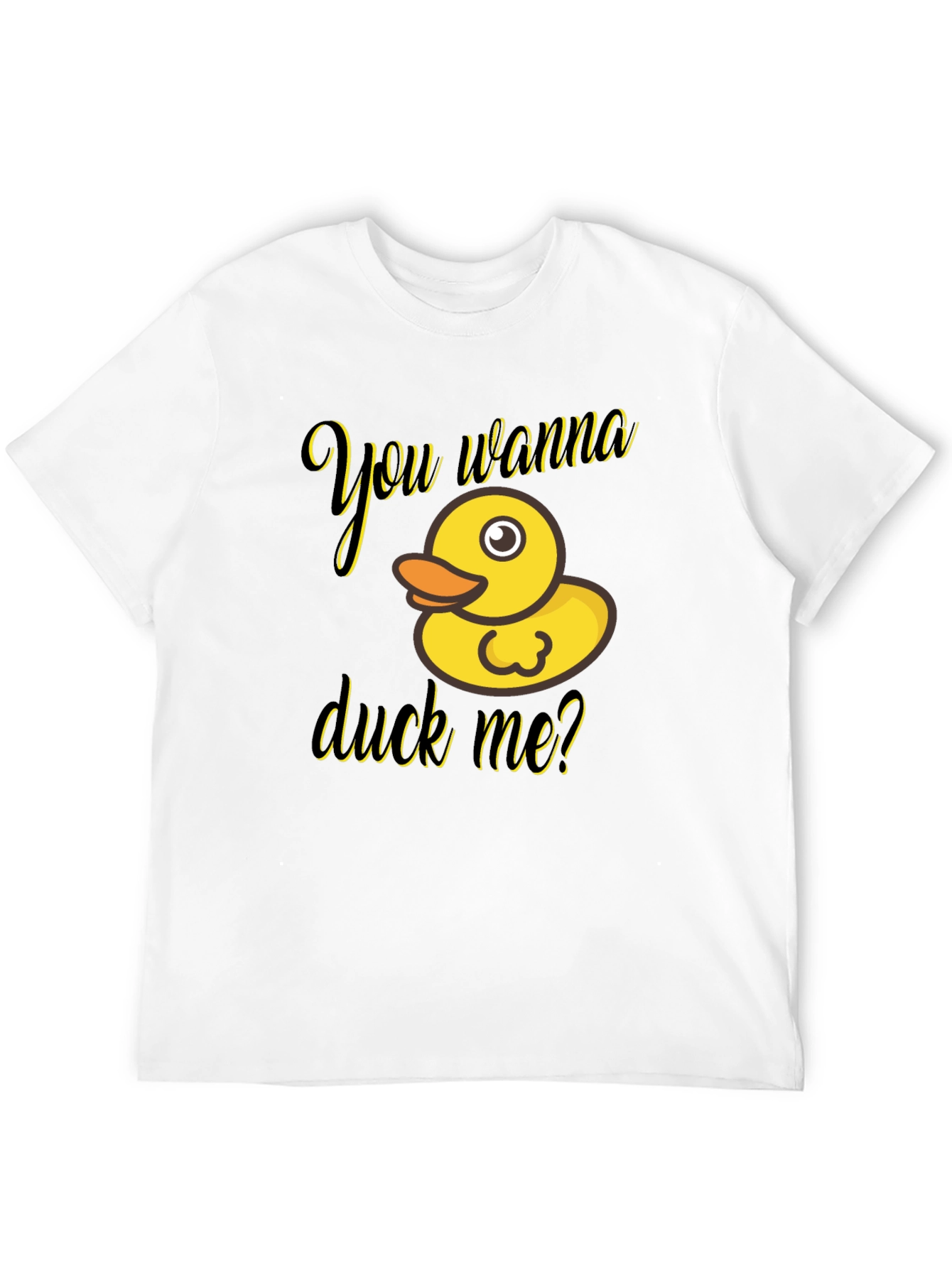 Black You Wanna Duck Me? Novelty T-Shirt view 12