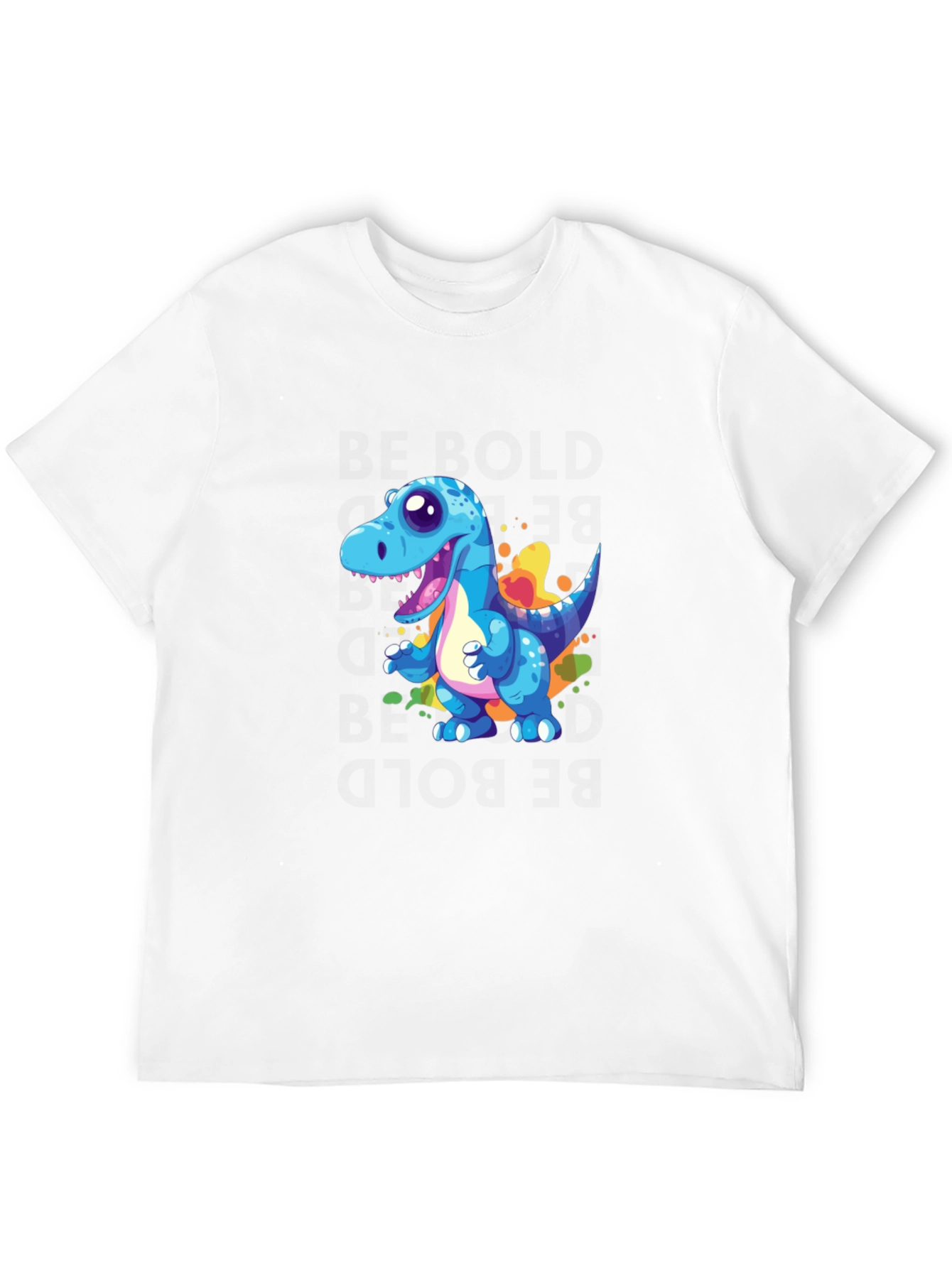 Black Cartoon Dinosaur Graphic Black T-Shirt view 12