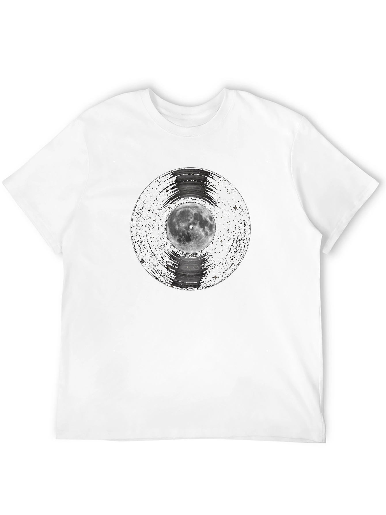 Black Moon Vinyl Record Graphic Tee - Black view 12