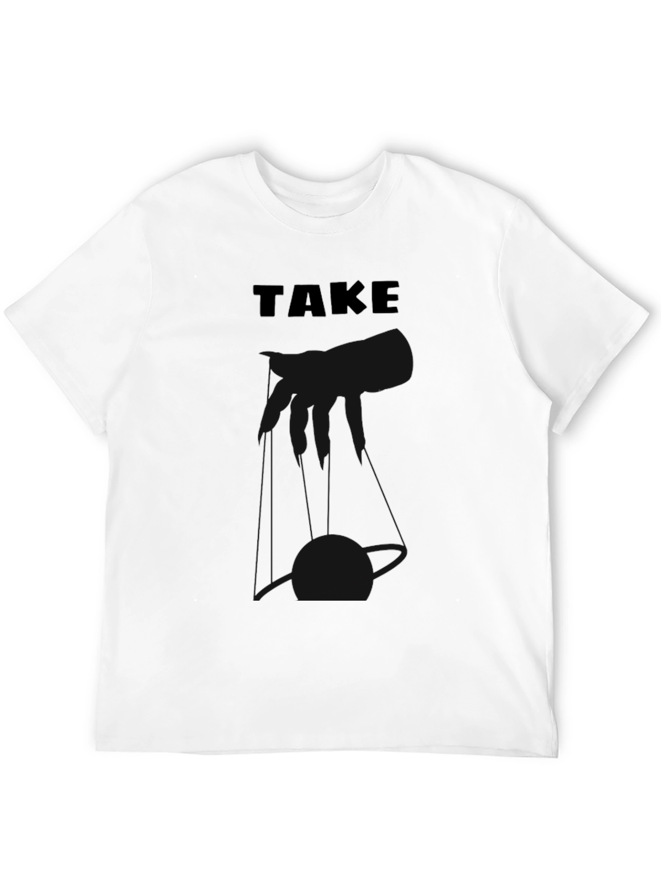 Black Men's Black "TAKE" Graphic Tee Shirt view 12