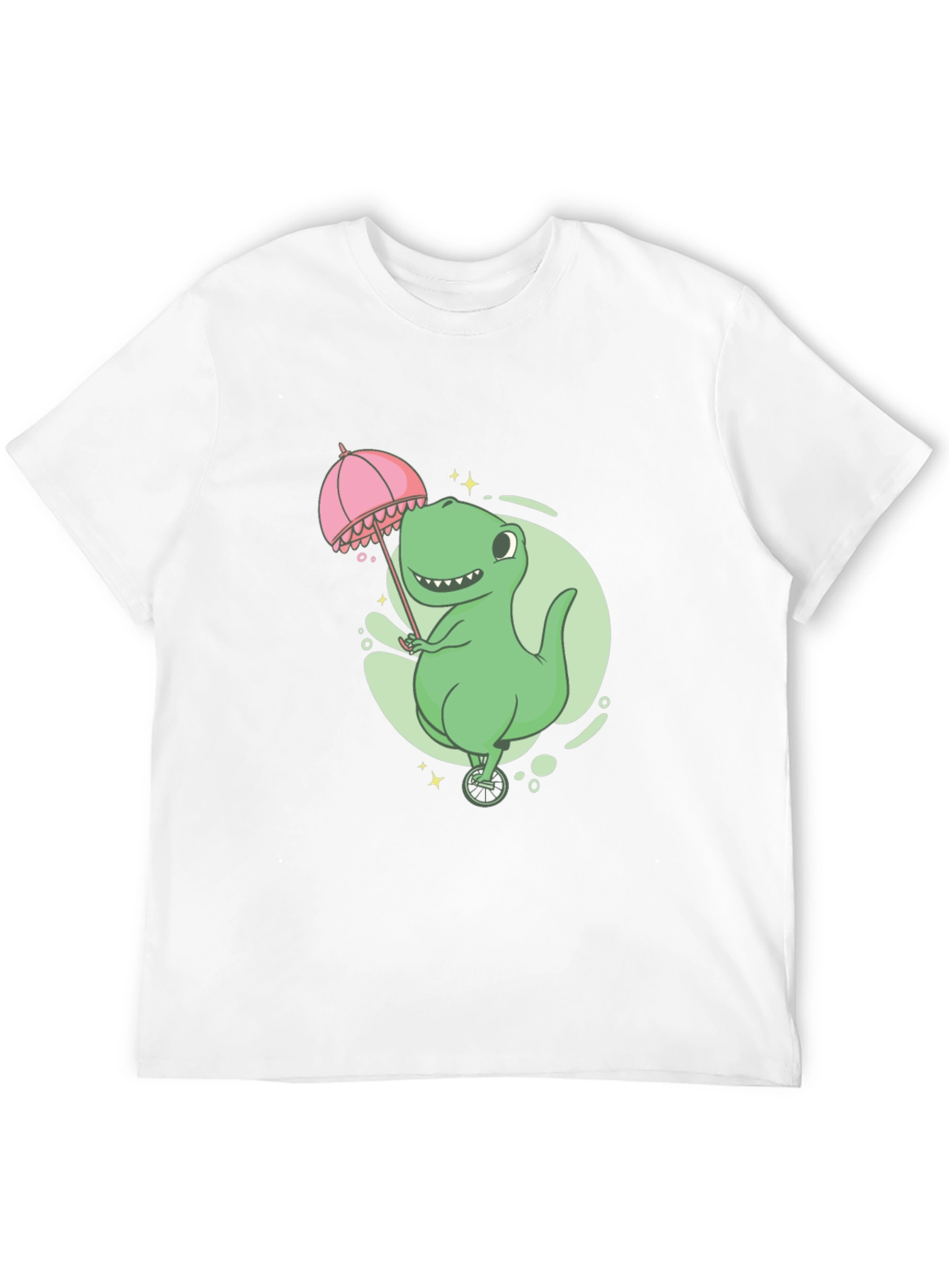 Black Dino Unicycle T-Shirt - Black Graphic Tee view 12