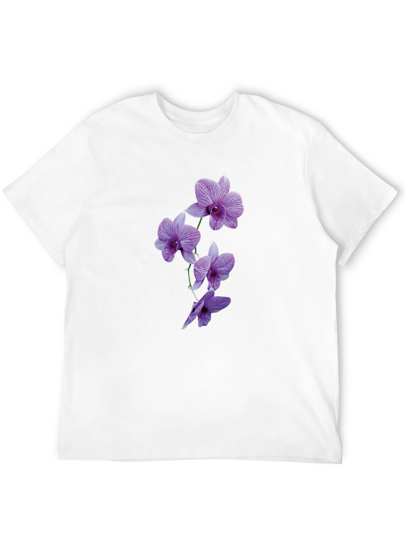 Black Orchid Flower Black T-Shirt view 12