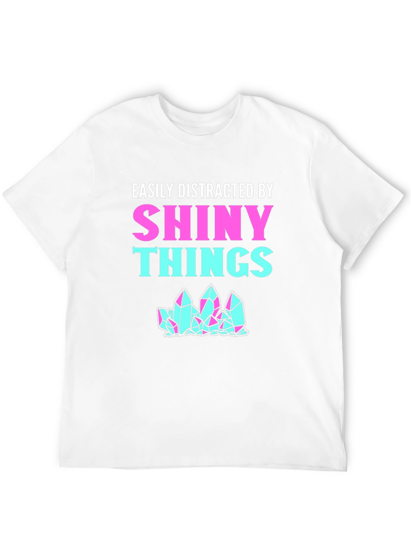 Black Easily Distracted By Shiny Things T-Shirt view 12