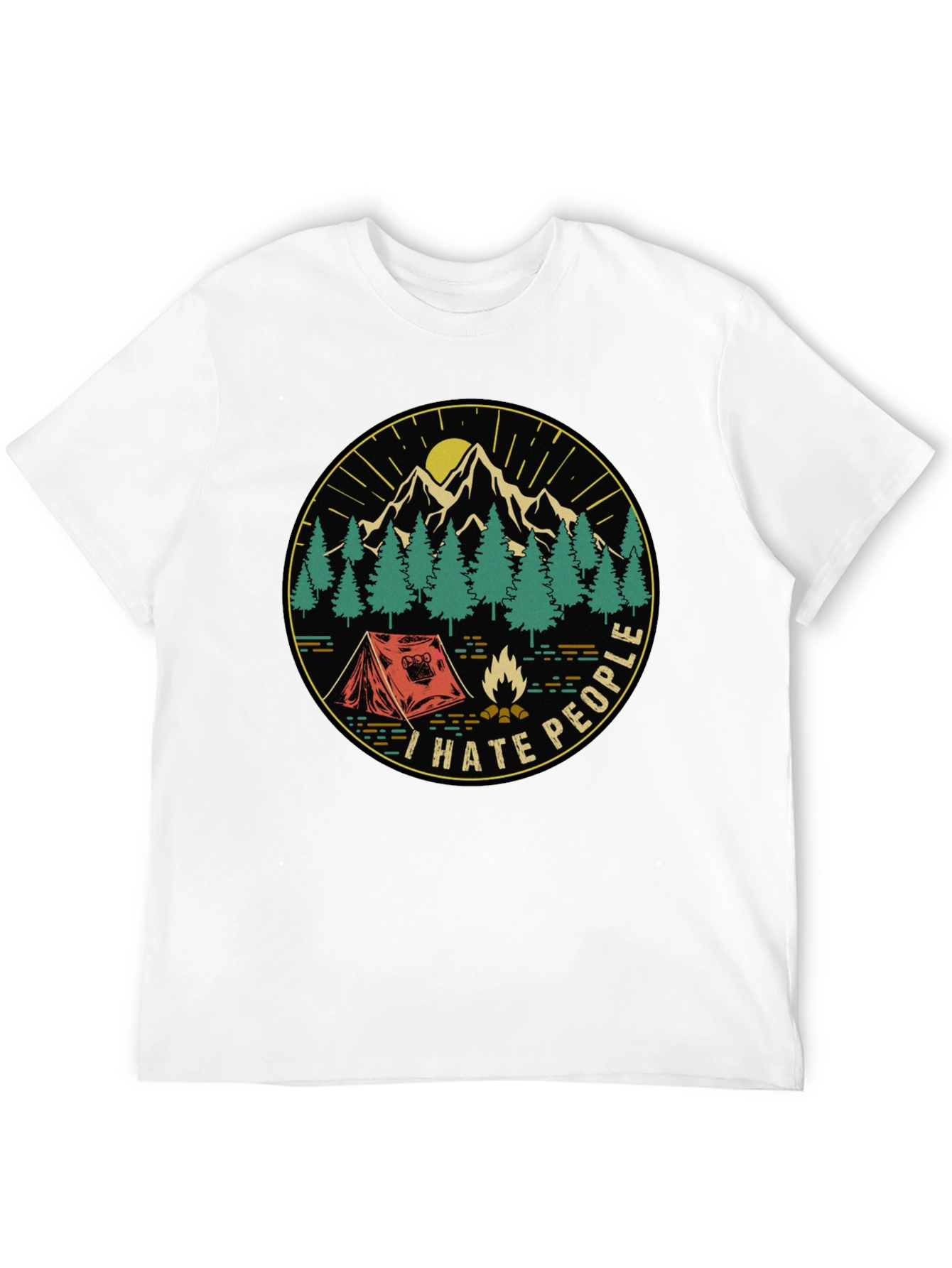 Black I Hate People Camping T-Shirt - Nature Lover Tee view 12