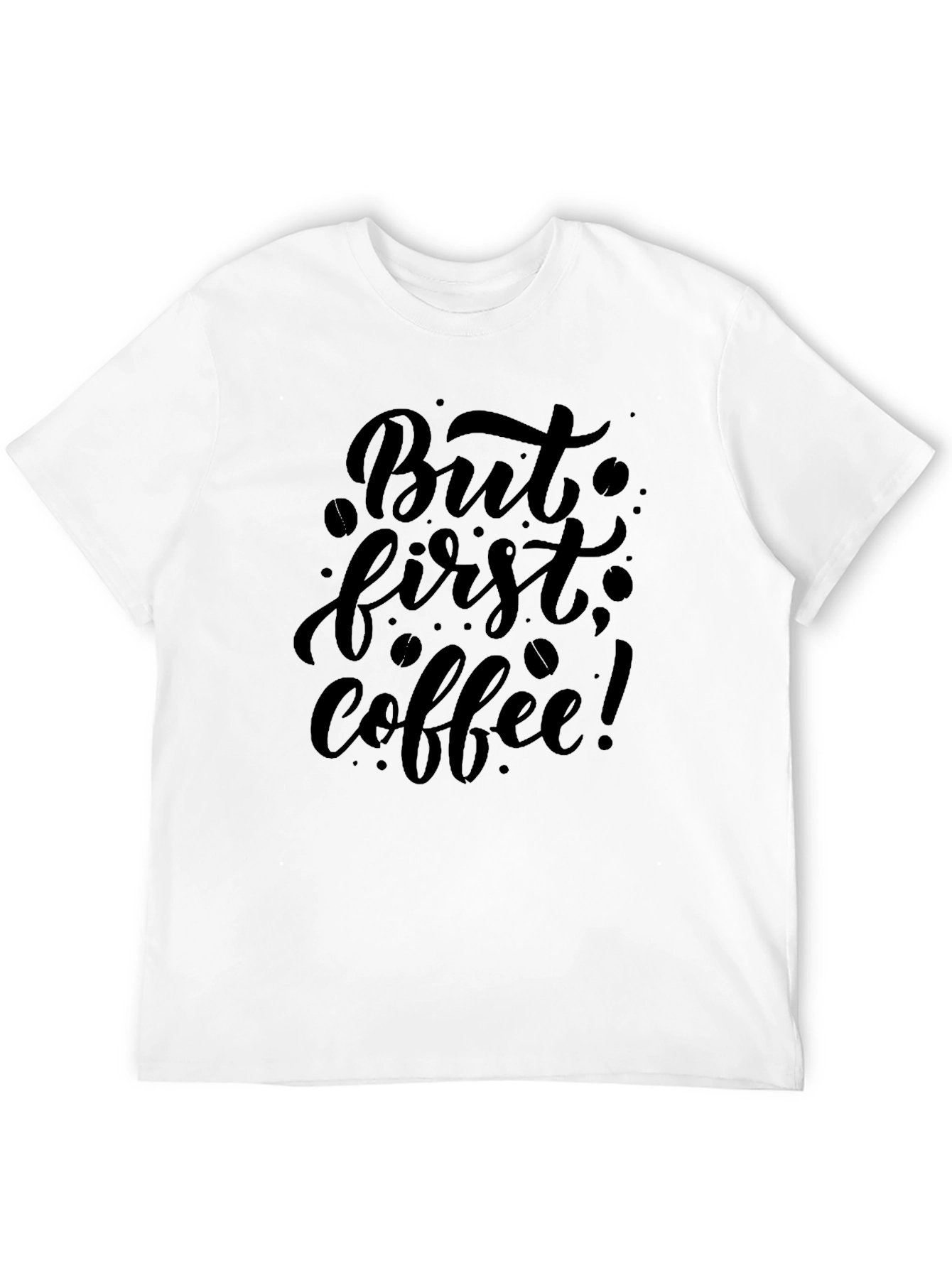 Black But First Coffee T-Shirt - Black Cotton Tee view 12