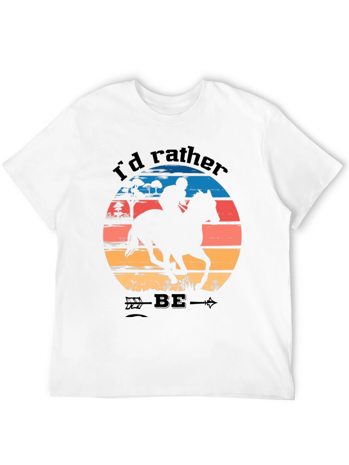 Black Equestrian Sunset T-Shirt - Horse Riding Tee view 12