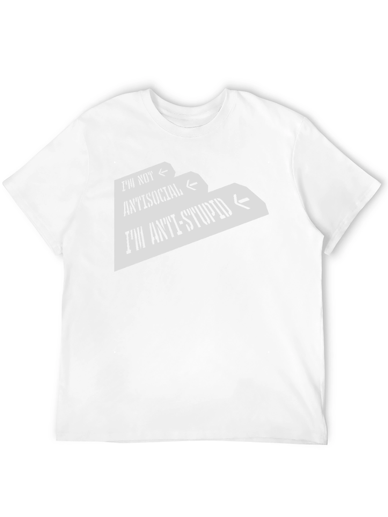 Black Anti-Stupid Graphic Tee - Funny Sarcastic T-Shirt view 12