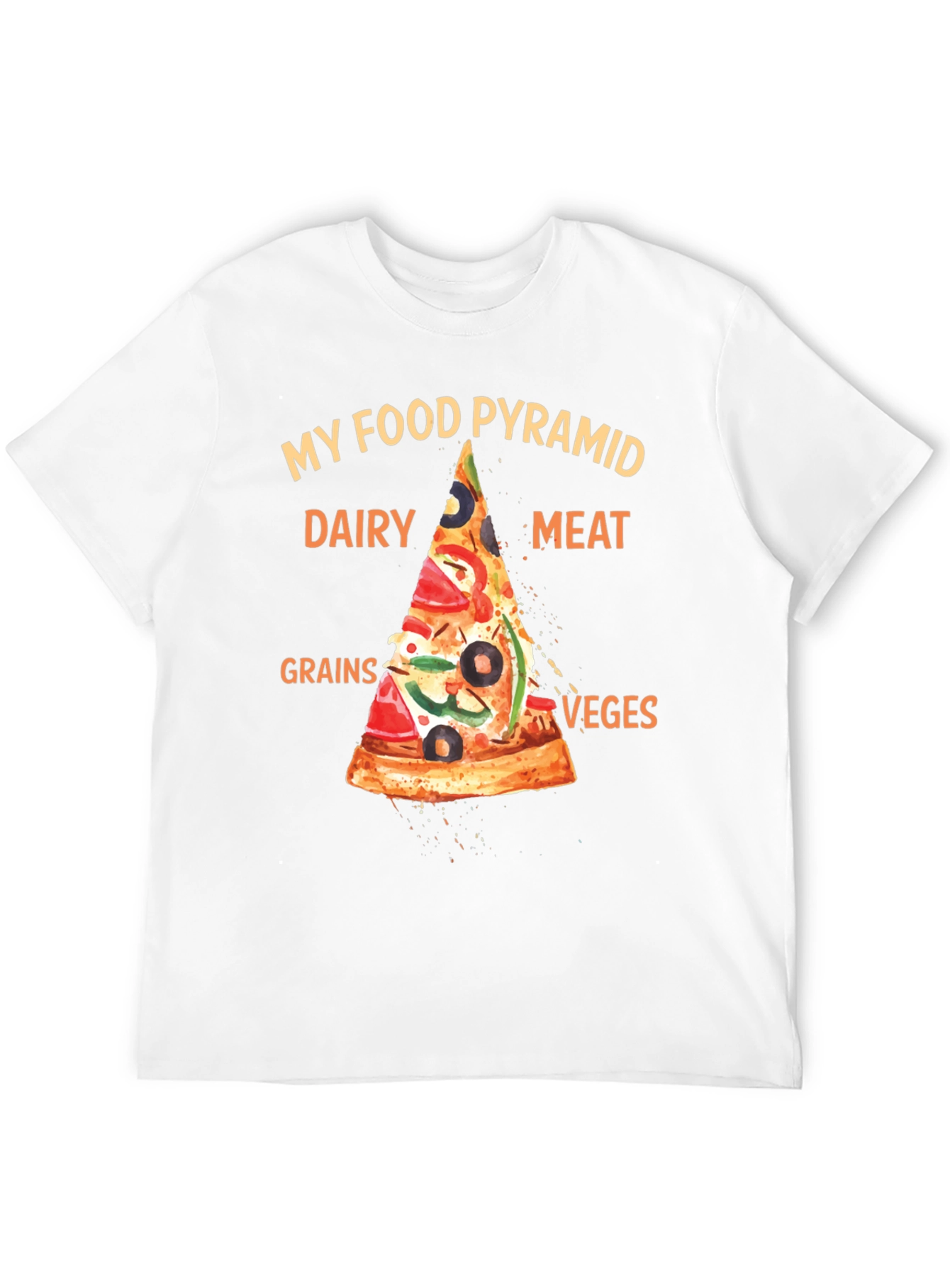 Pizza Food Pyramid T-Shirt - Funny Foodie Tee - 12