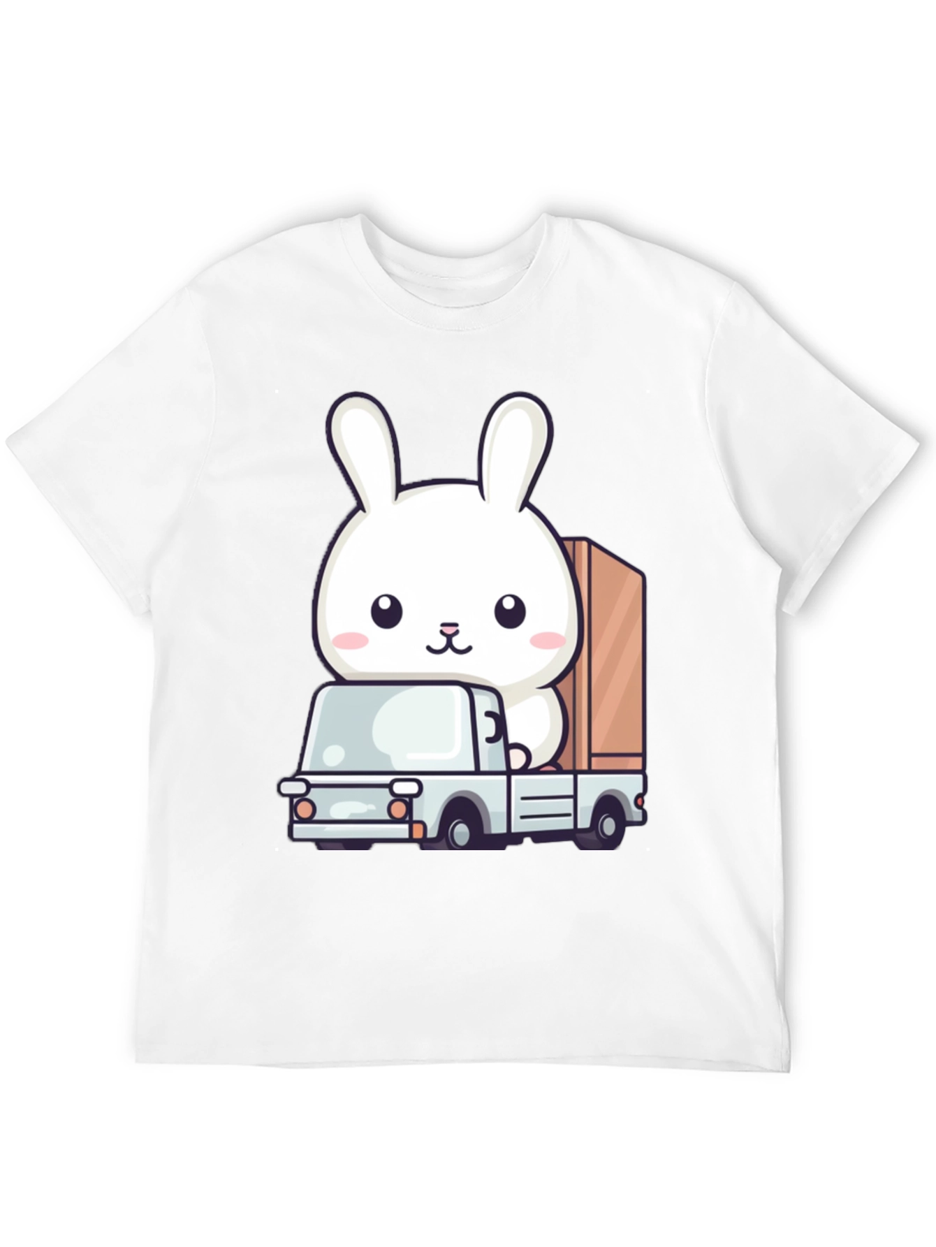 Black Bunny Truck Graphic Tee - Cute Animal Lover Shirt view 12