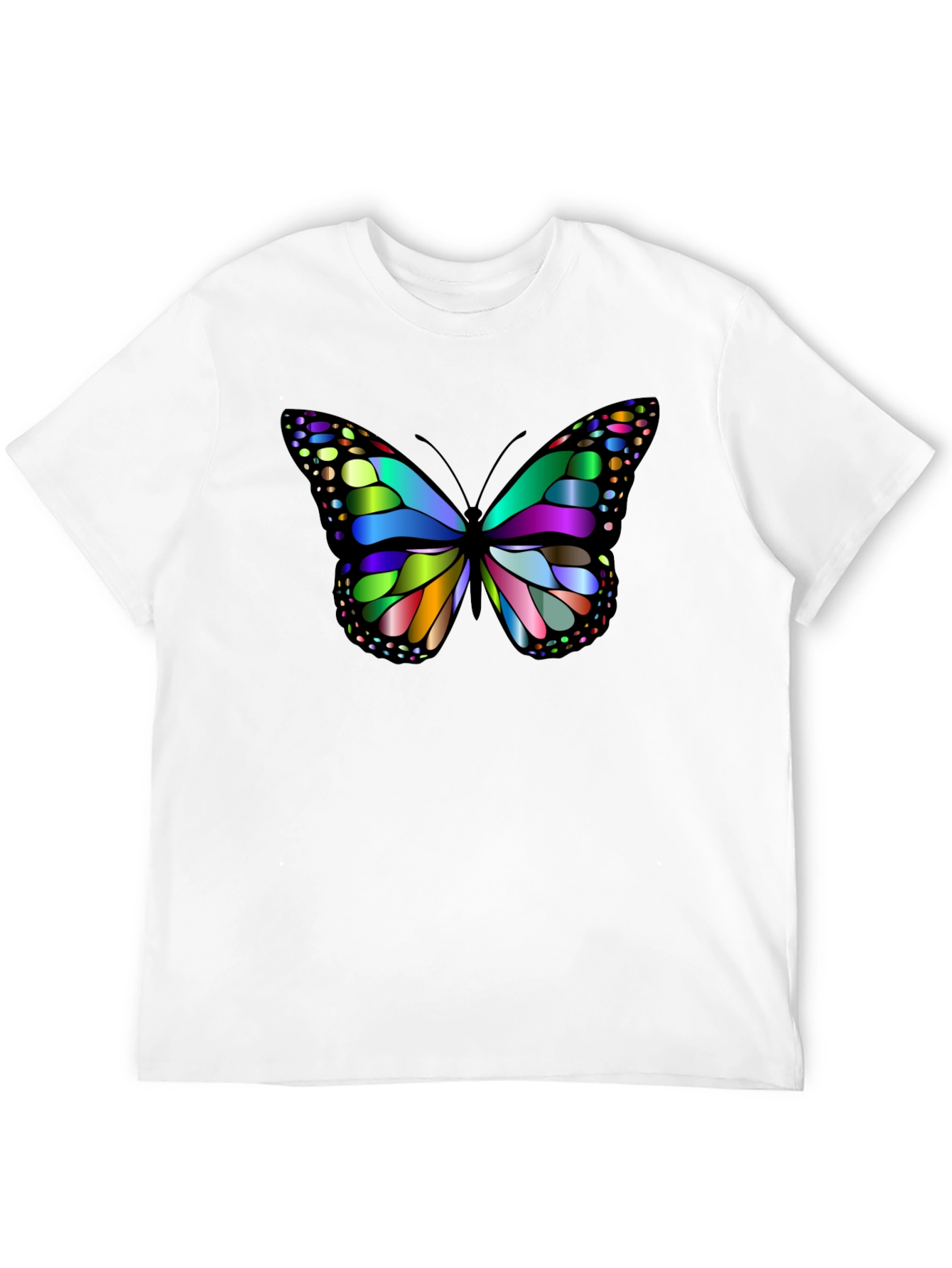 Black Butterfly Graphic Tee - Vivid Colors, Soft Fabric view 12