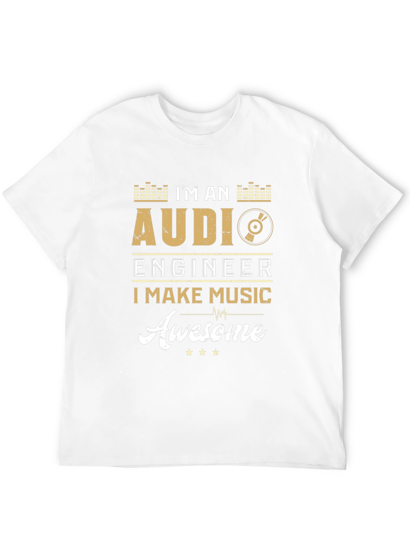 Black Audi Engineer Makes Music Awesome Black Graphic T-Shirt view 12