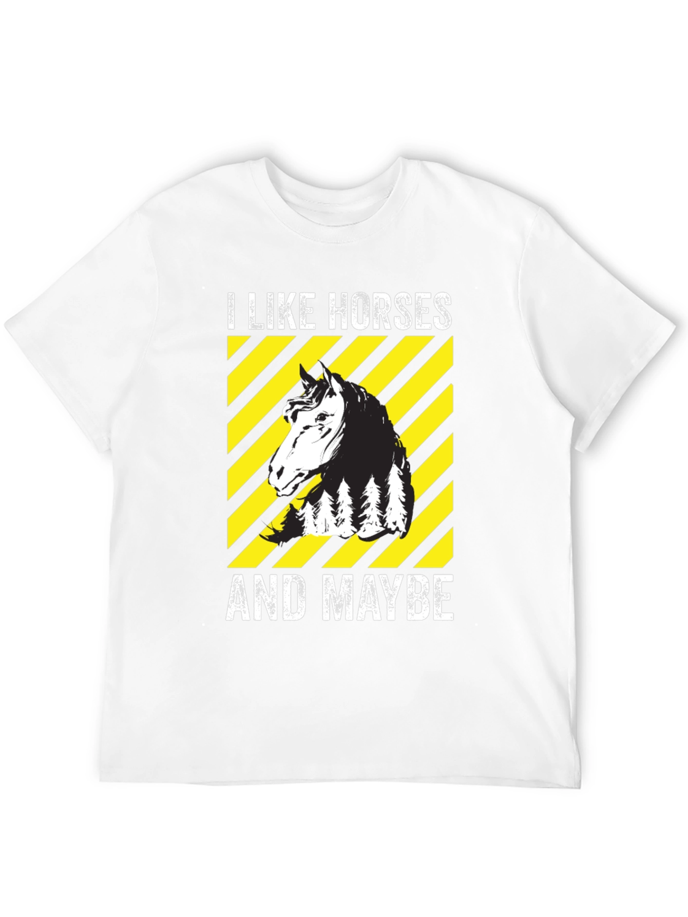 Black I Like Horses And Maybe T-Shirt view 12