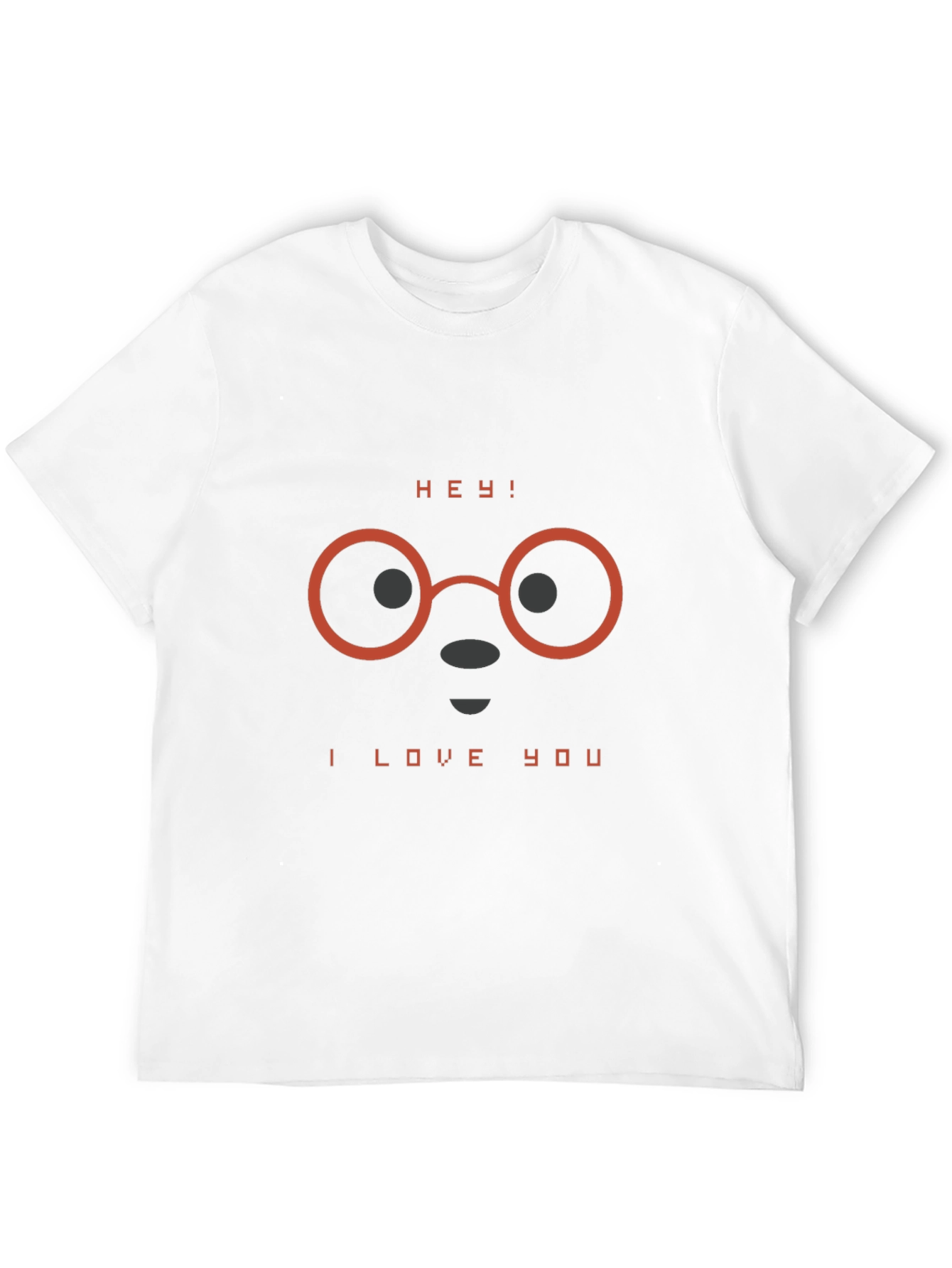 Black Hey! I Love You T-Shirt - Stylish Graphic Tee view 12