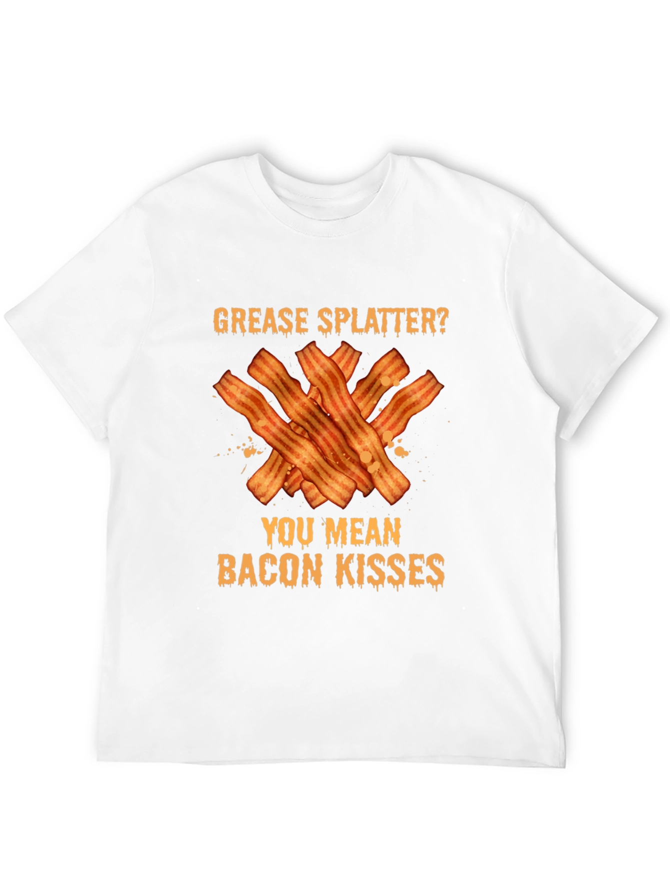Black Bacon Kisses Graphic Tee - Novelty Food Lover T-Shirt view 12