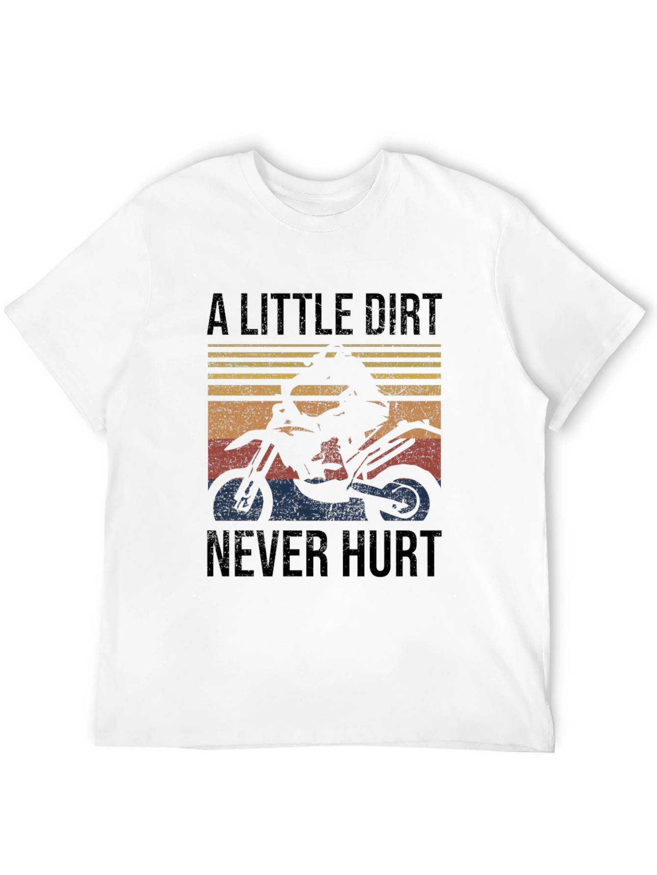 Black A Little Dirt Never Hurt Black T-Shirt - Motocross Rider Design view 12