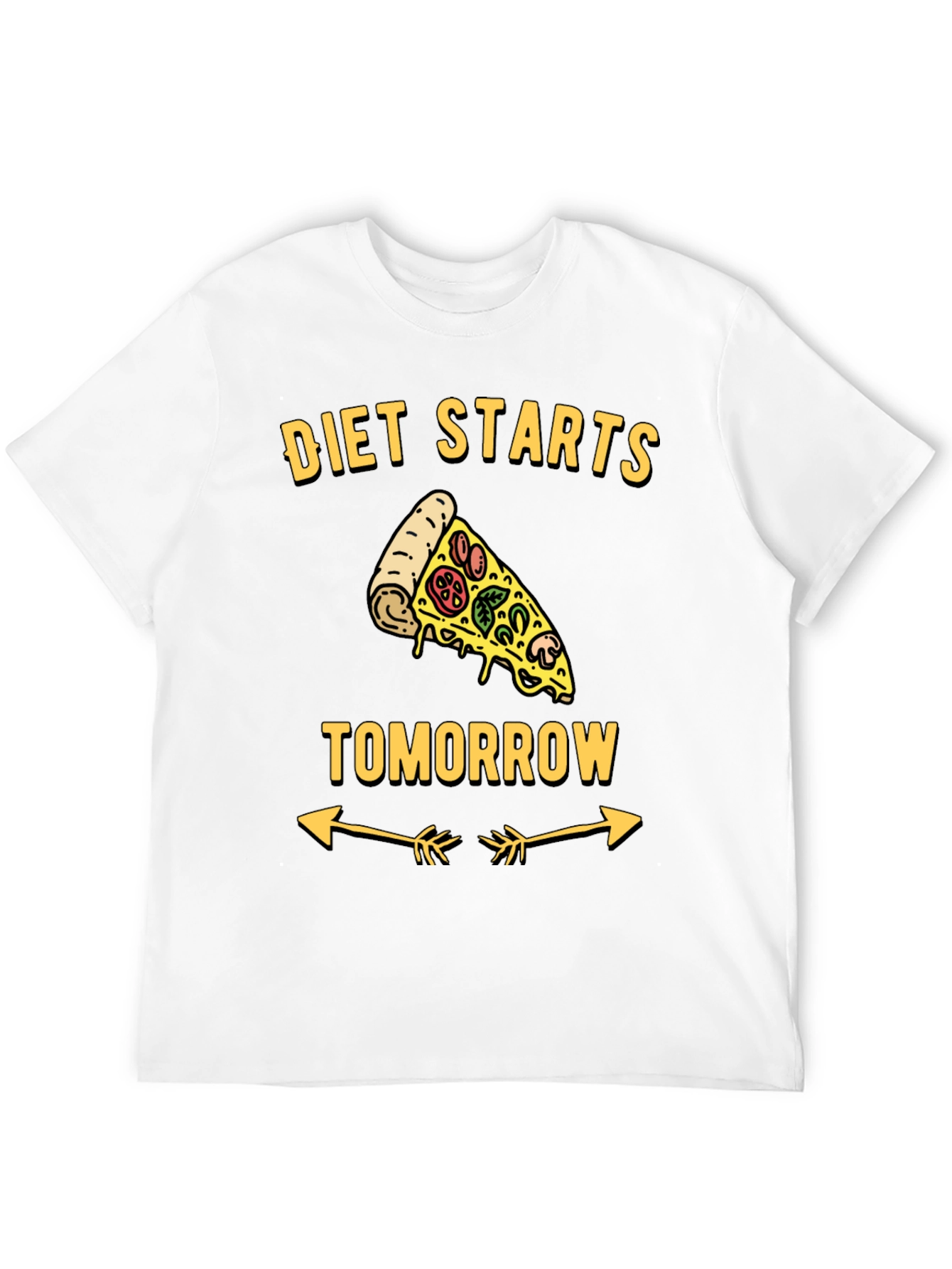 Black Diet Starts Tomorrow Black T-Shirt view 12