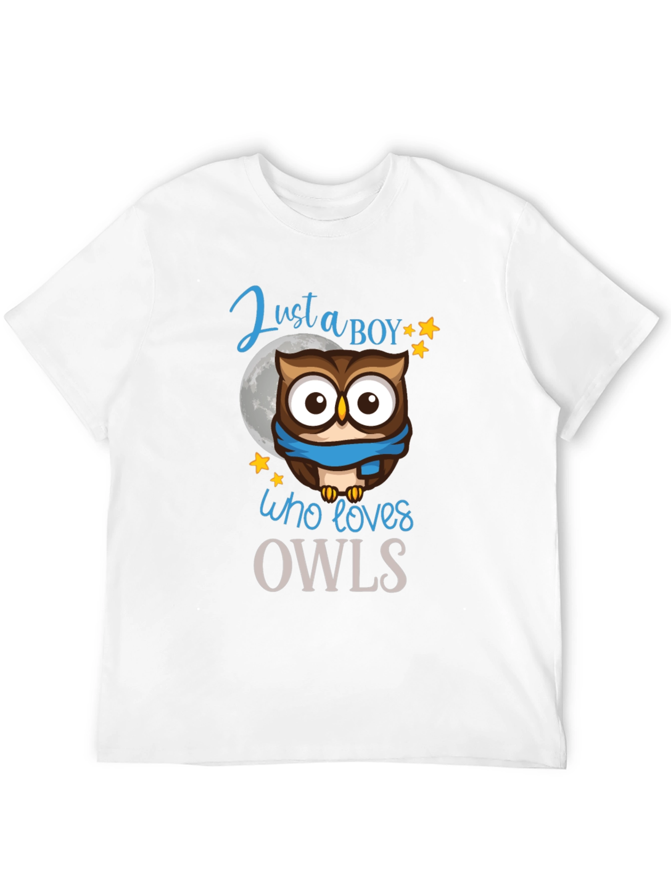 Black Just a Boy Who Loves Owls T-Shirt view 12