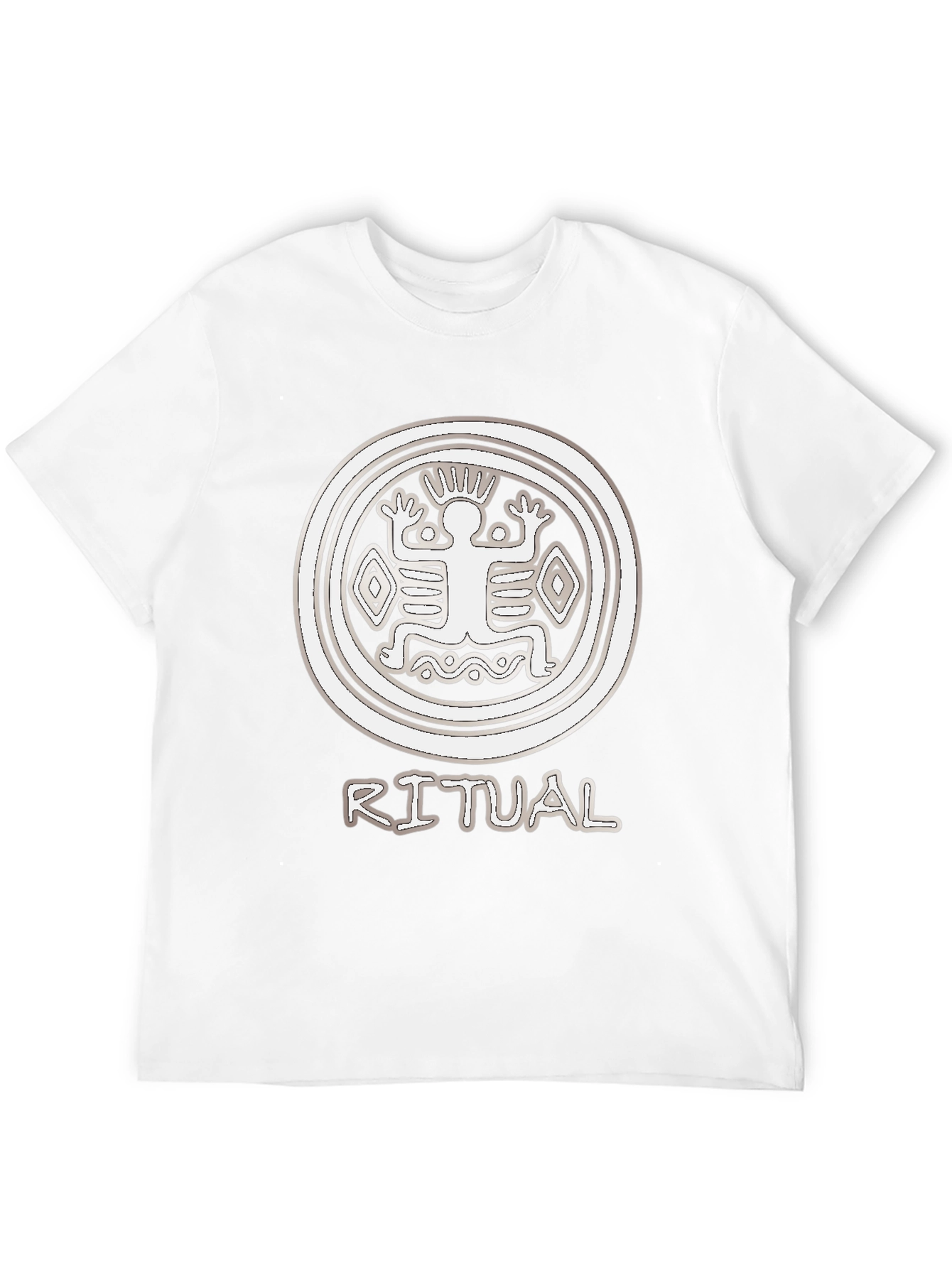 Black Ritual Graphic T-Shirt - Tribal Circle Design view 12