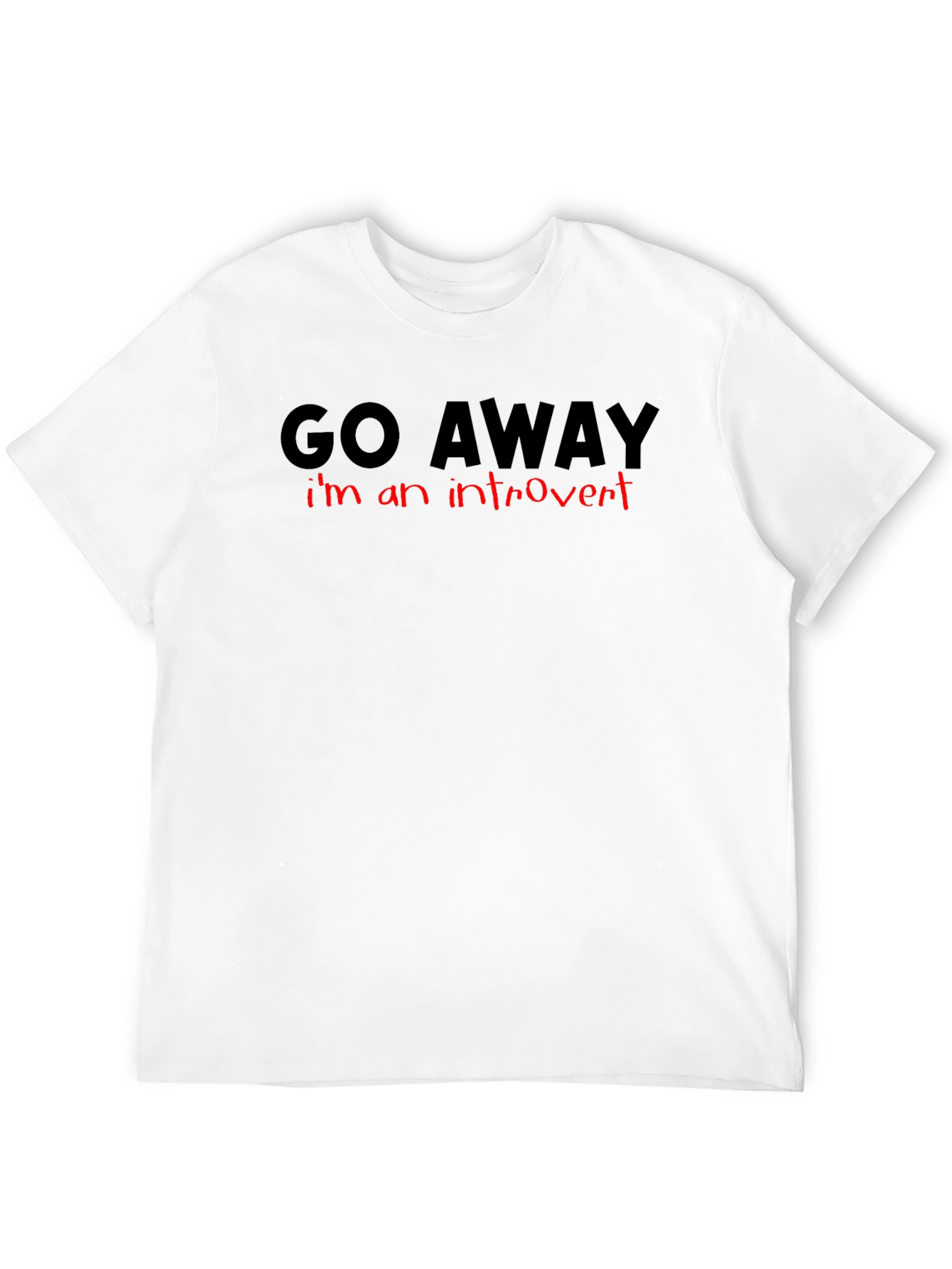 Black Introvert Humor Tee - Go Away Slogan view 12