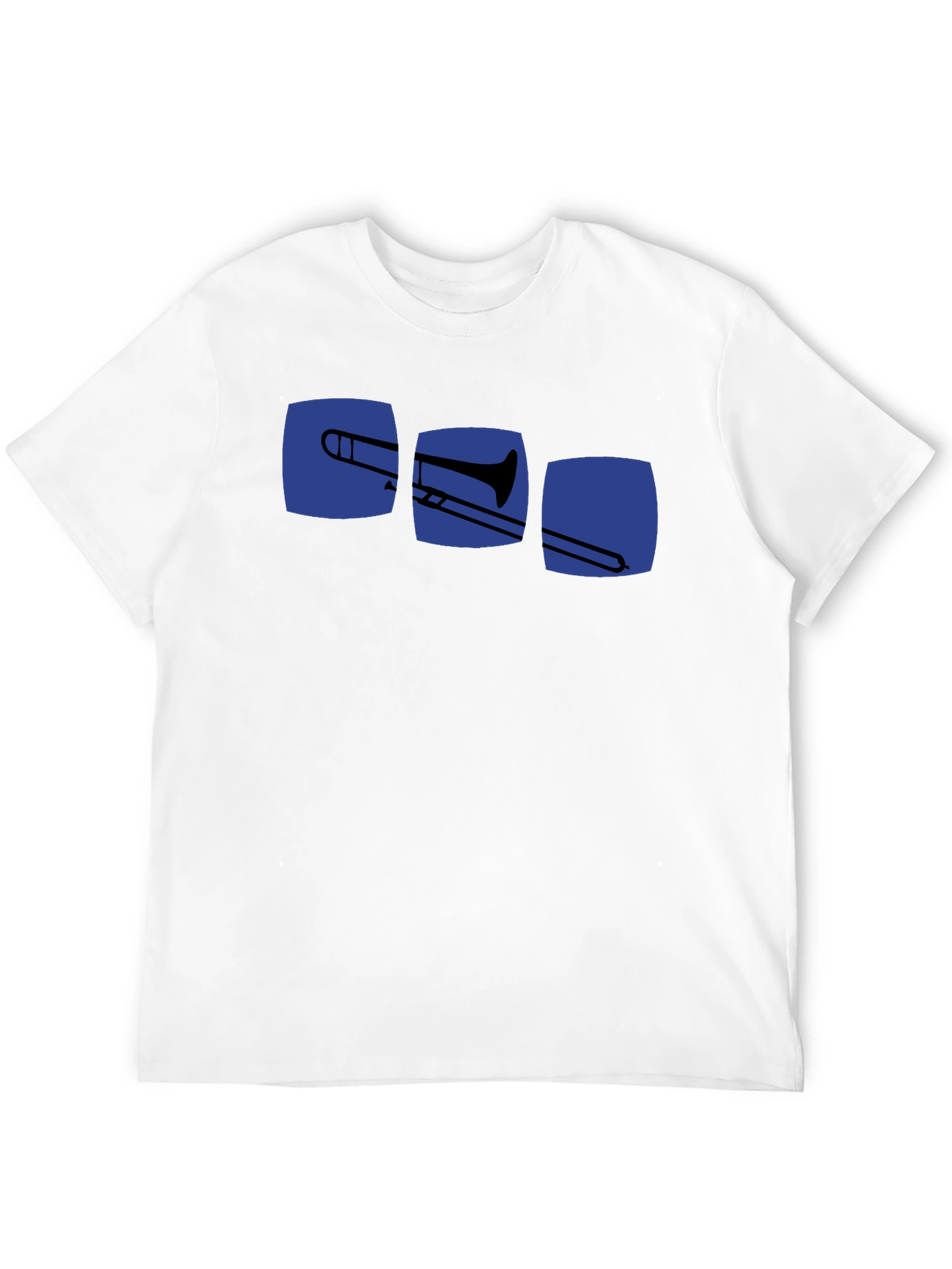 Black Trombone Design Black T-Shirt - Music Lover Tee view 12