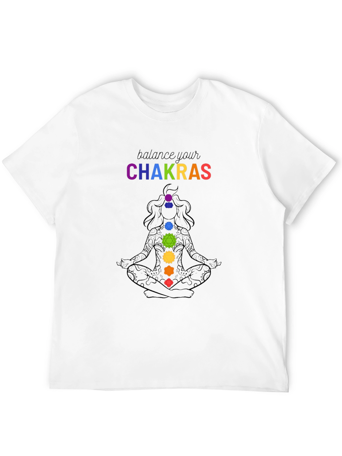 Black Chakra Balance T-Shirt: Meditate in Style view 12