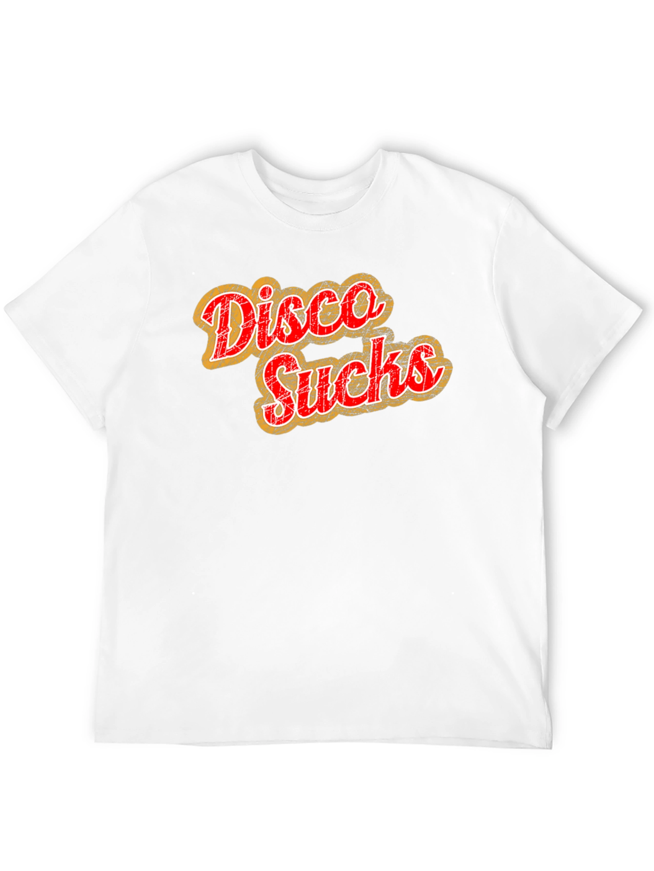 Black Disco Sucks Graphic Tee - Retro Style Black T-Shirt view 12