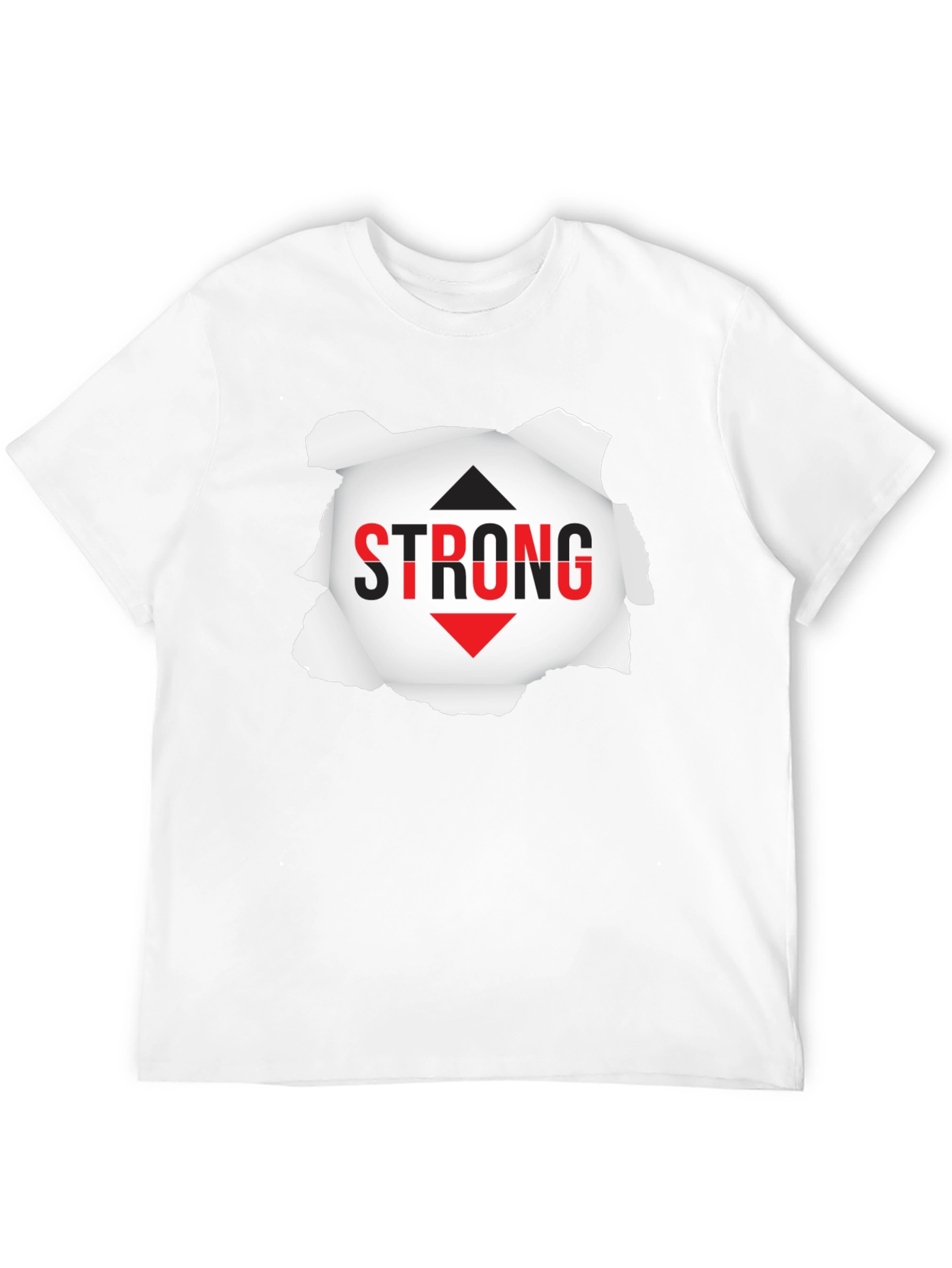 Black Strong Graphic Tee - Black Short Sleeve Shirt view 12