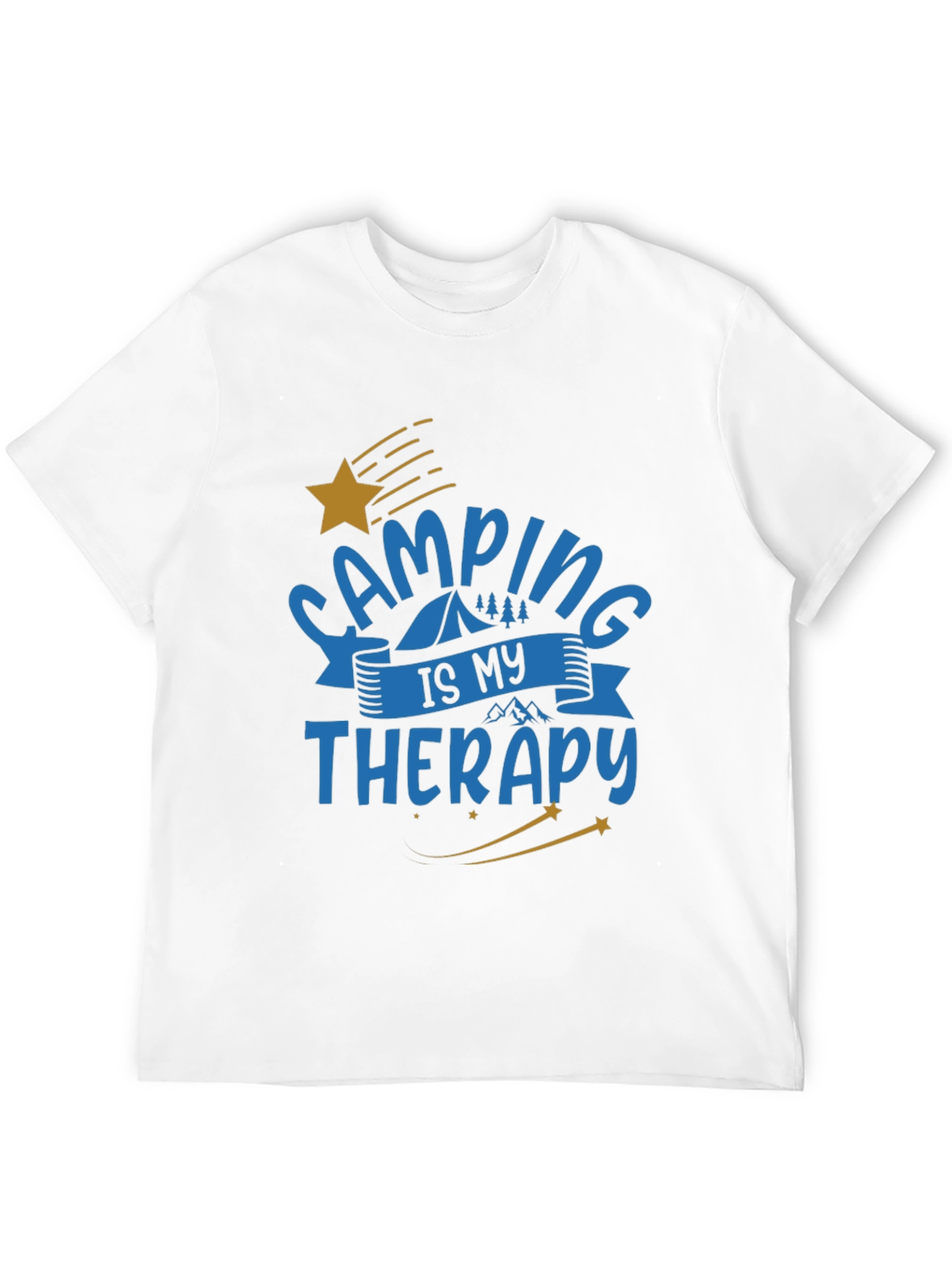 Black Camping is My Therapy Graphic T-Shirt view 12