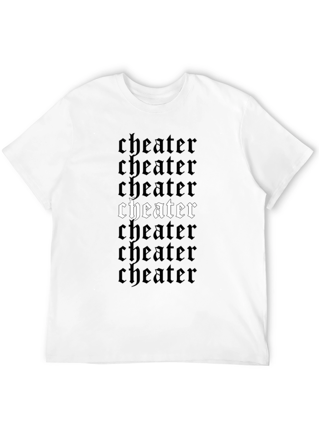 Black Cheater Graphic Print Black T-Shirt view 12