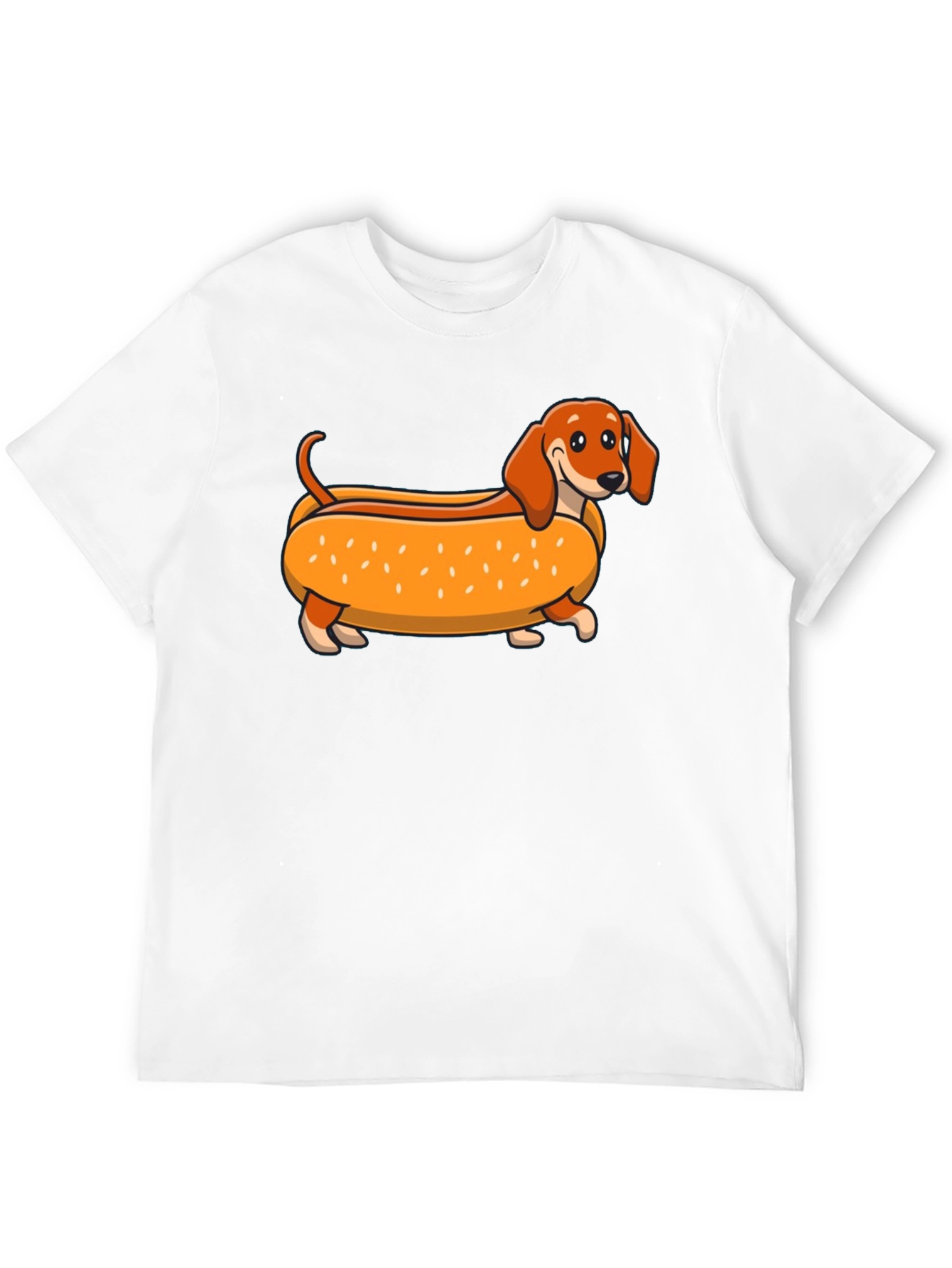 Black Dachshund Hot Dog T-Shirt view 12