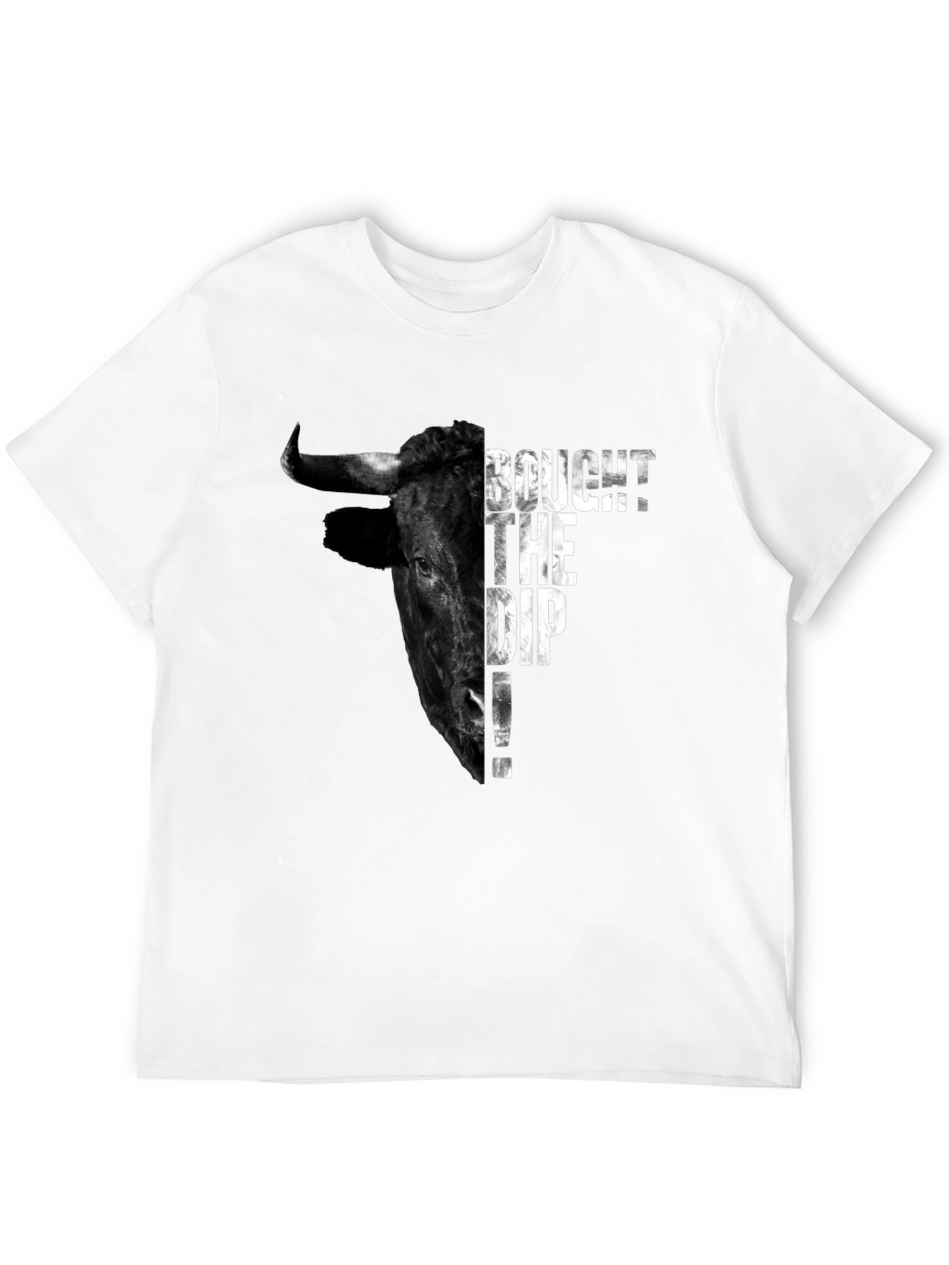 Black BOUGHT THE DIP! Bull Graphic Tee - Black view 12