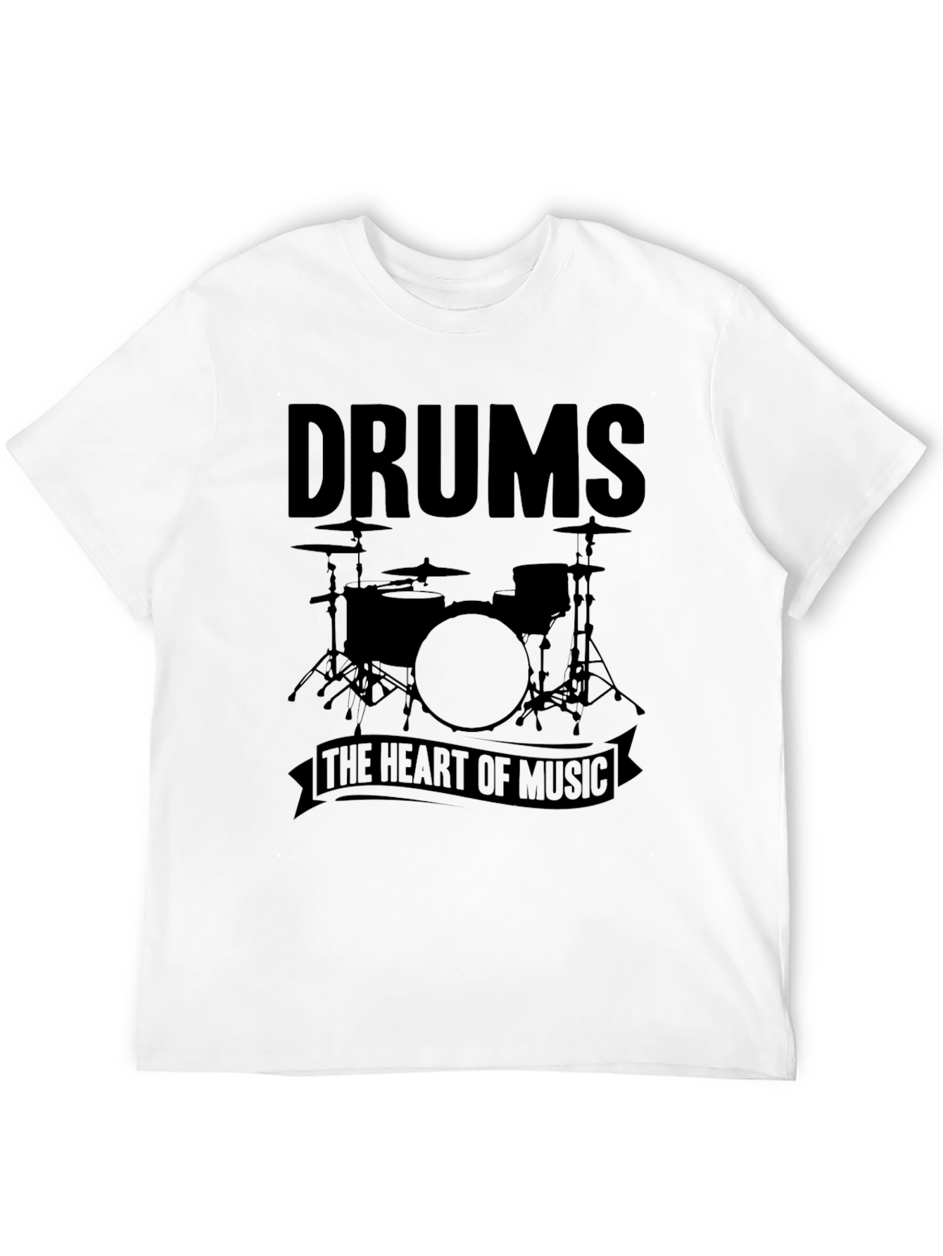 Black Drums: The Heart of Music - Black T-Shirt view 12