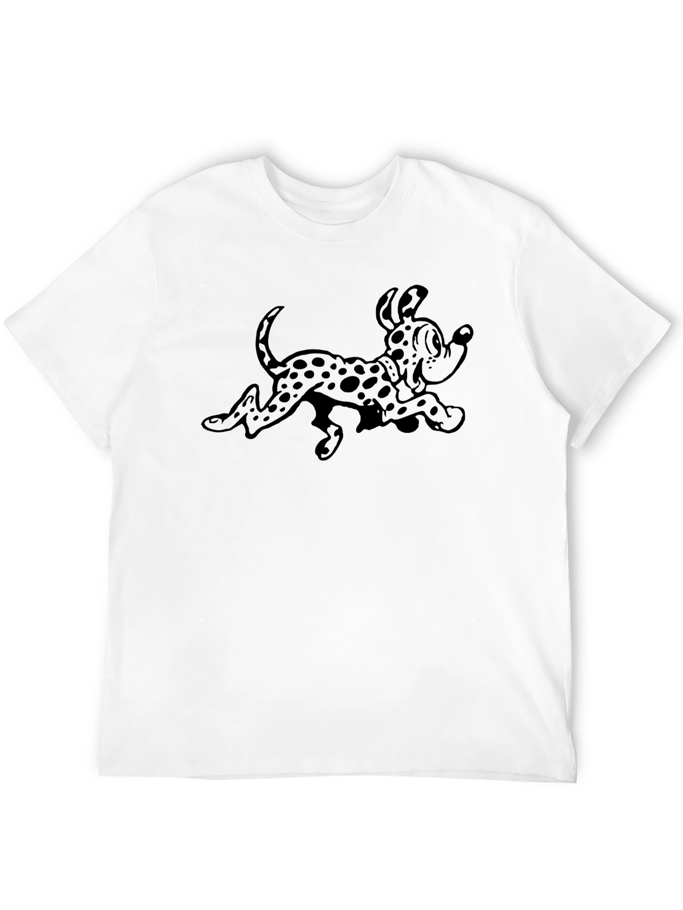 Black Cartoon Dalmatian Black T-Shirt view 12