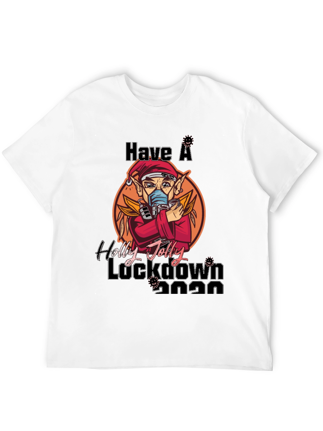 Black Have a Holly Jolly Lockdown 2020 T-Shirt view 12
