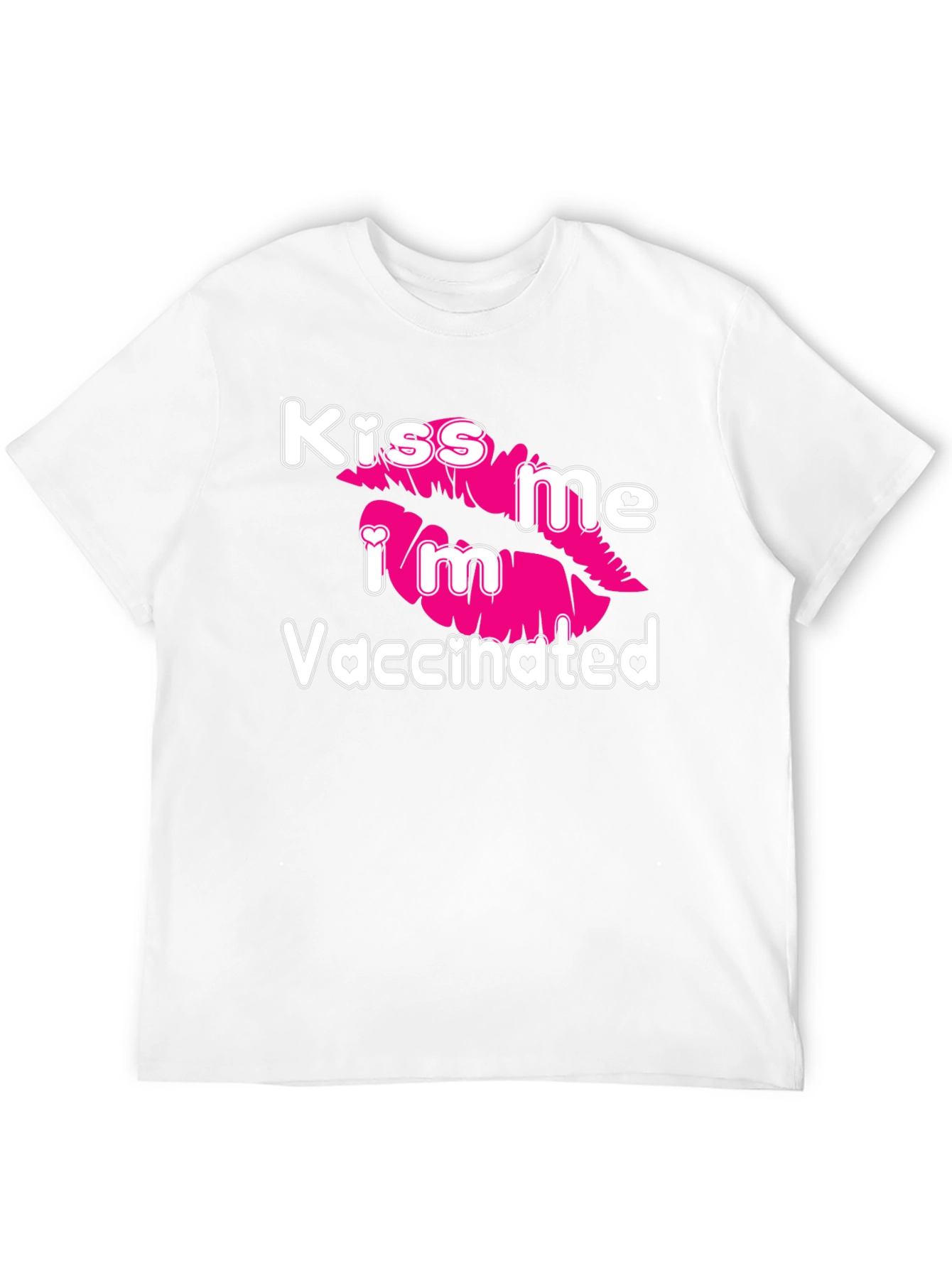 Black Kiss Me I'm Vaccinated T-Shirt view 12