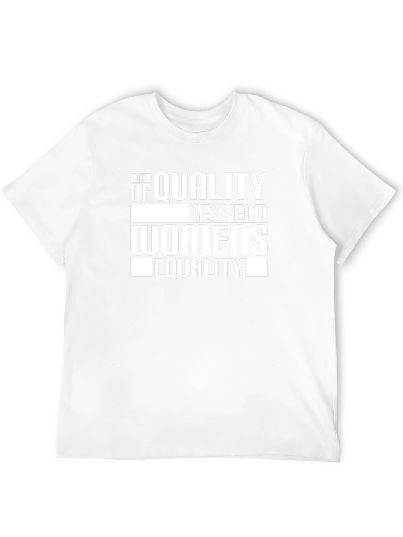Black Men of Quality T-Shirt Respect Women Equality Black view 12