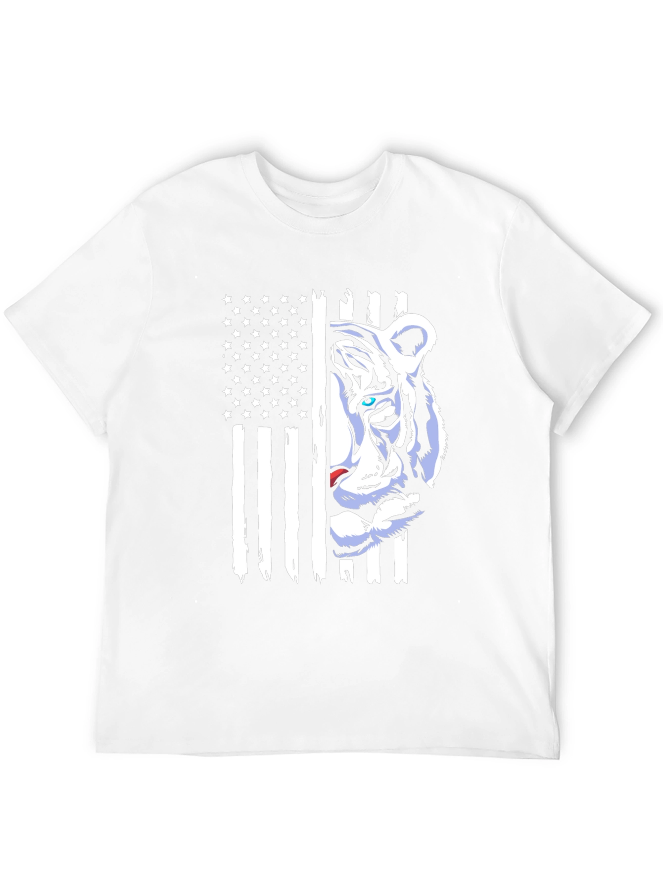Black Patriotic Tiger Graphic Tee - American Pride view 12