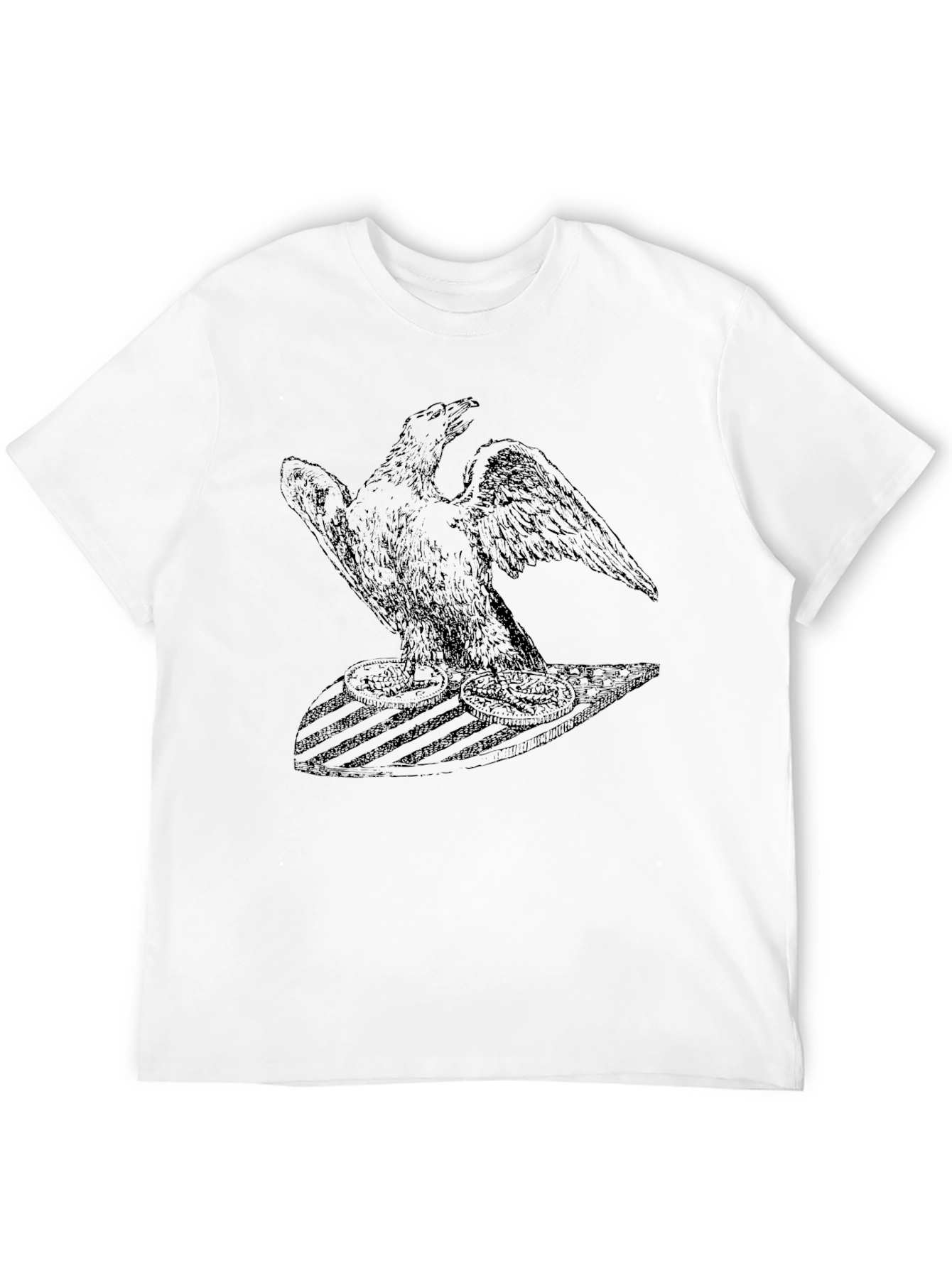 Black Black Eagle Graphic Tee - Bold American Design view 12